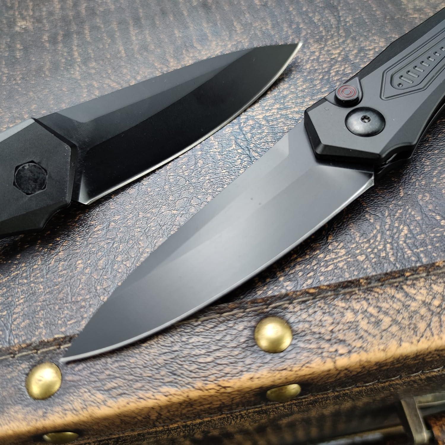 Cuchillo de bolsillo plegable Genérico 22 cm aluminio negro