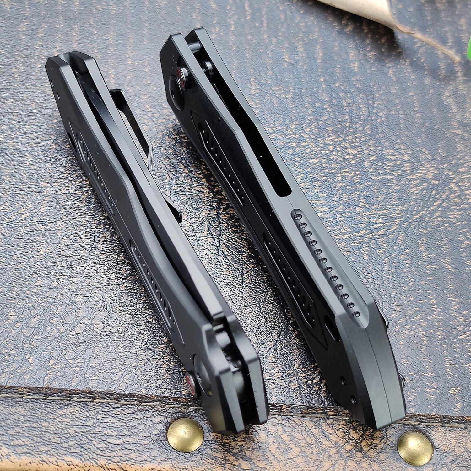 Cuchillo de bolsillo plegable Genérico 22 cm aluminio negro