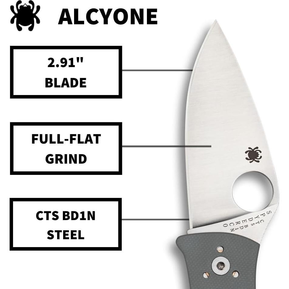 Cuchillo Plegable Spyderco Alcyone 7.39 cm Acero Inoxidable