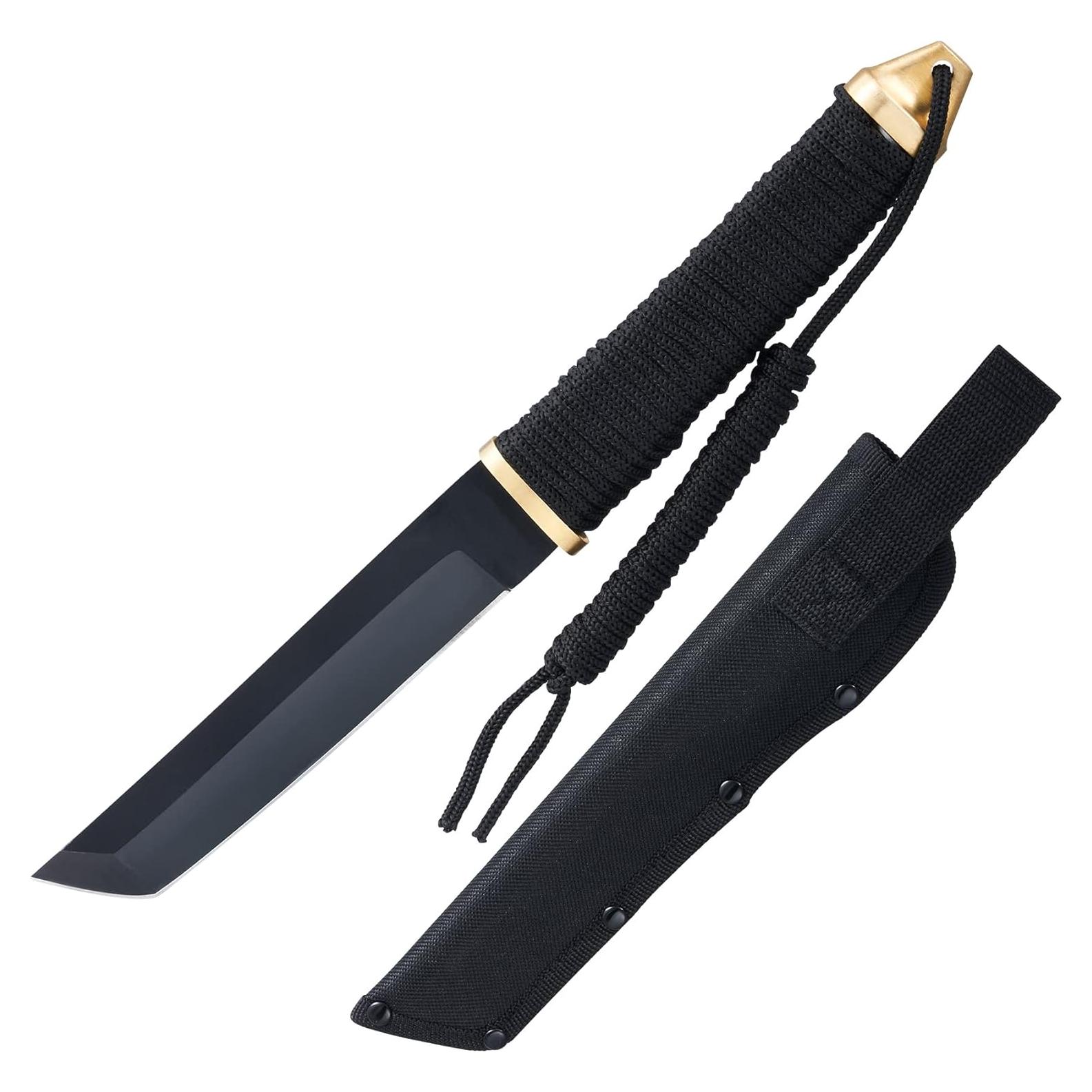 Cuchillo Táctico Leopcito 11.5" Acero Inoxidable con Funda