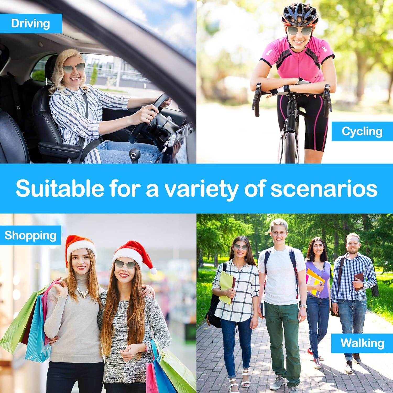 Gafas de sol Bluetooth RERBO J6-8 UV400 Verde