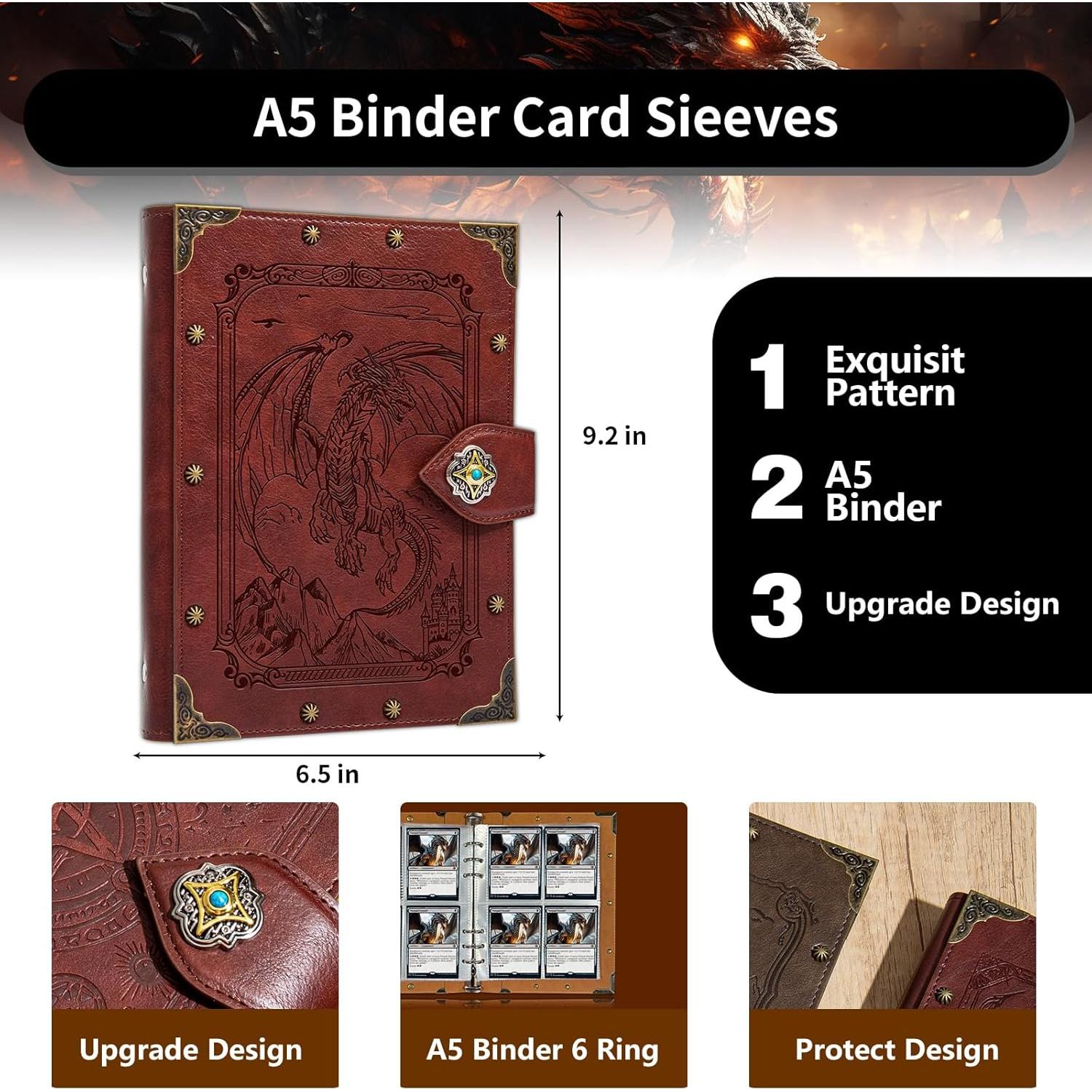 Carpeta de Tarjetas DDFE DUROTAN 240 Tarjetas Vintage Roja