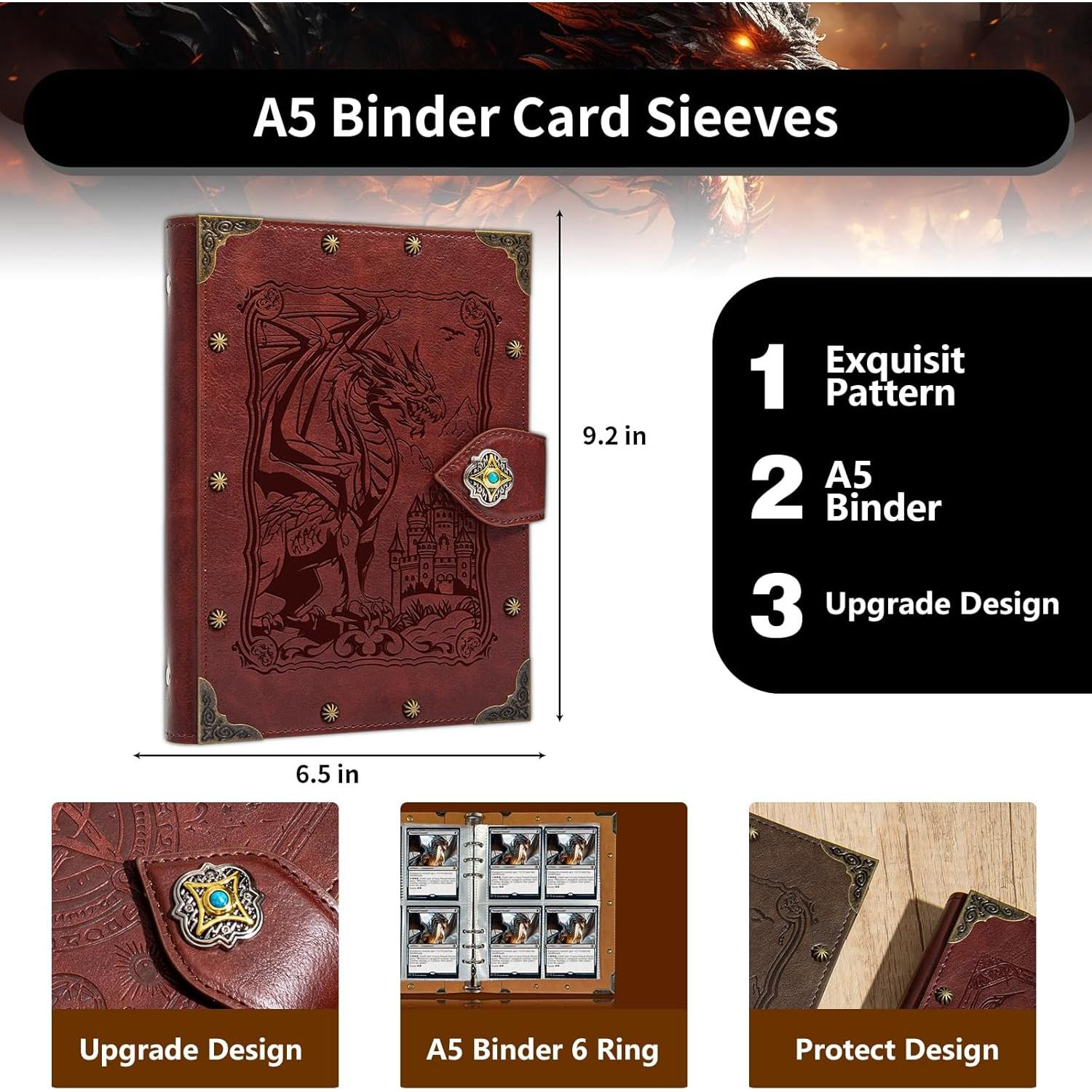 Carpeta de Tarjetas DDFE DUROTAN 30 Páginas Vintage Rojo