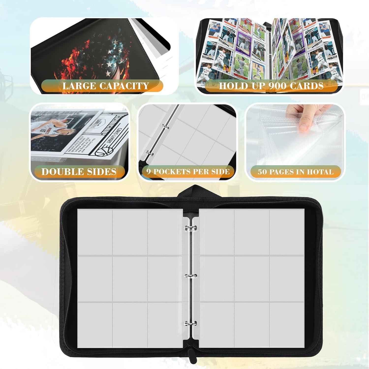 Carpeta de Fundas para Tarjetas TCGUARD 900 Bolsillos Fútbol