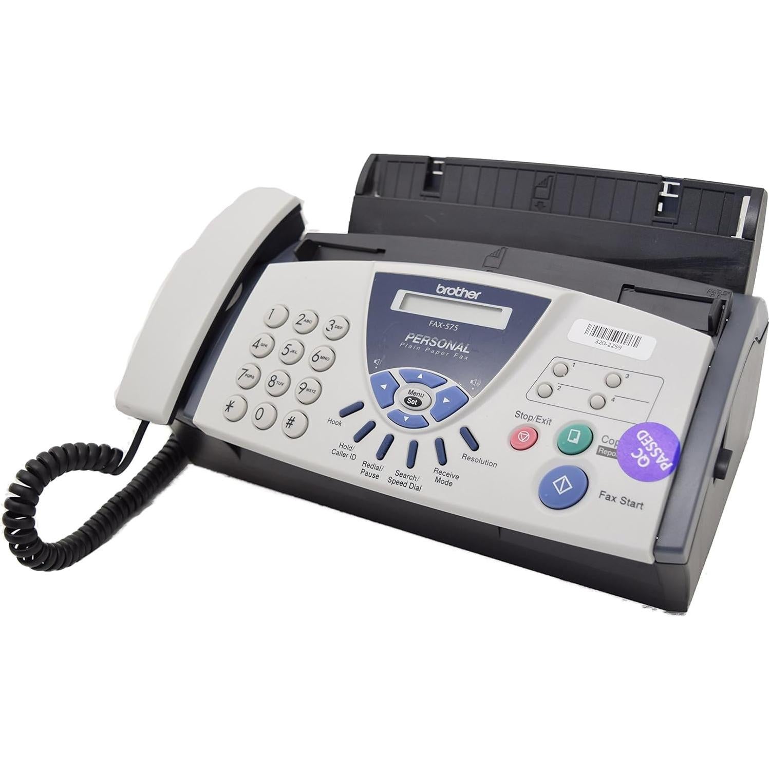 Fax Brother FAX-575, Teléfono y Copiadora, 400x400 dpi