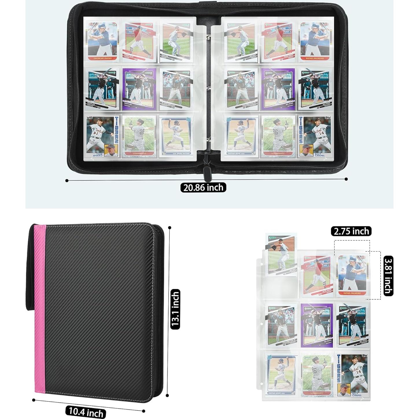 Carpeta de Tarjetas TCGUARD Rosa 900 Bolsillos PU