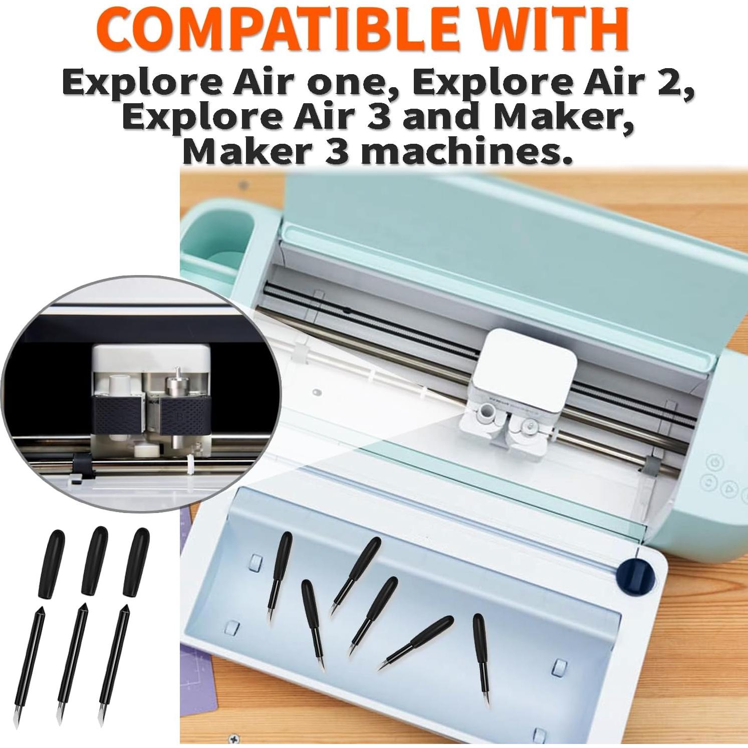 THANMAO 20PCS Premium Deep Cut Blade，Replacement Cutting Blades Compatible with Cricut Explore Air 2/Air 3/Explore 4/Maker/Maker 3/Maker 4 (Premium Deep Cut Blades)