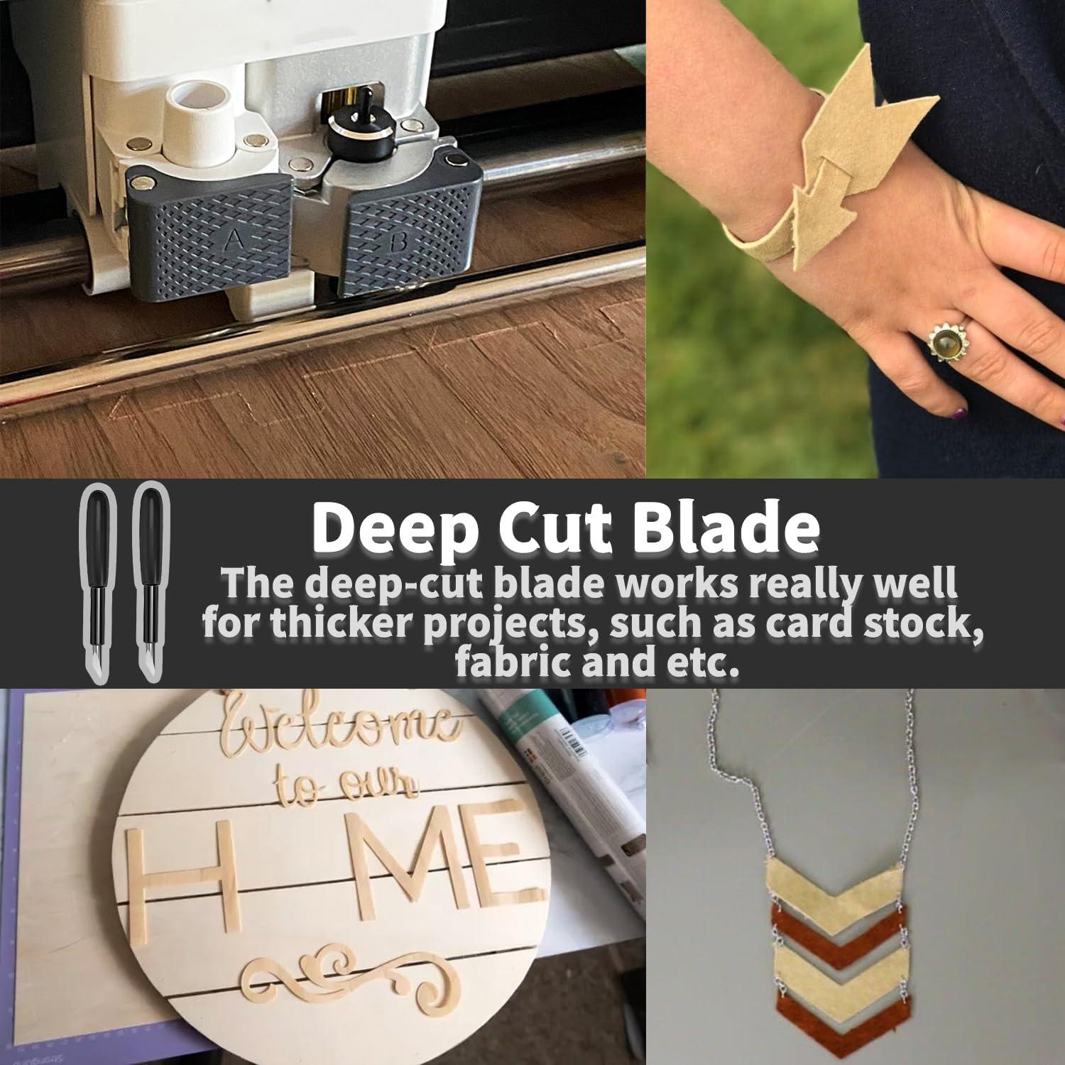 THANMAO 20PCS Premium Deep Cut Blade，Replacement Cutting Blades Compatible with Cricut Explore Air 2/Air 3/Explore 4/Maker/Maker 3/Maker 4 (Premium Deep Cut Blades)