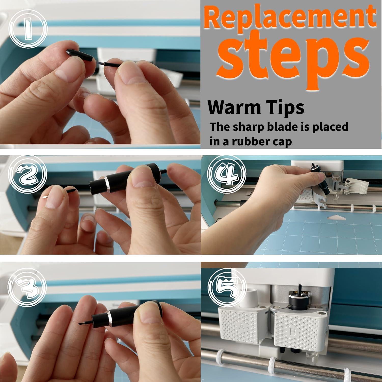 THANMAO 20PCS Premium Deep Cut Blade，Replacement Cutting Blades Compatible with Cricut Explore Air 2/Air 3/Explore 4/Maker/Maker 3/Maker 4 (Premium Deep Cut Blades)