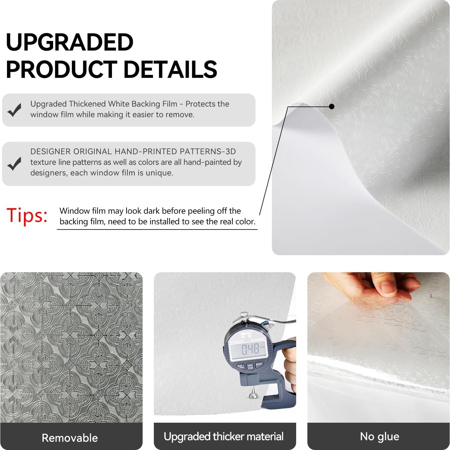 Película de Privacidad de Vidrio Templado ADD.HERES 43.9x200cm