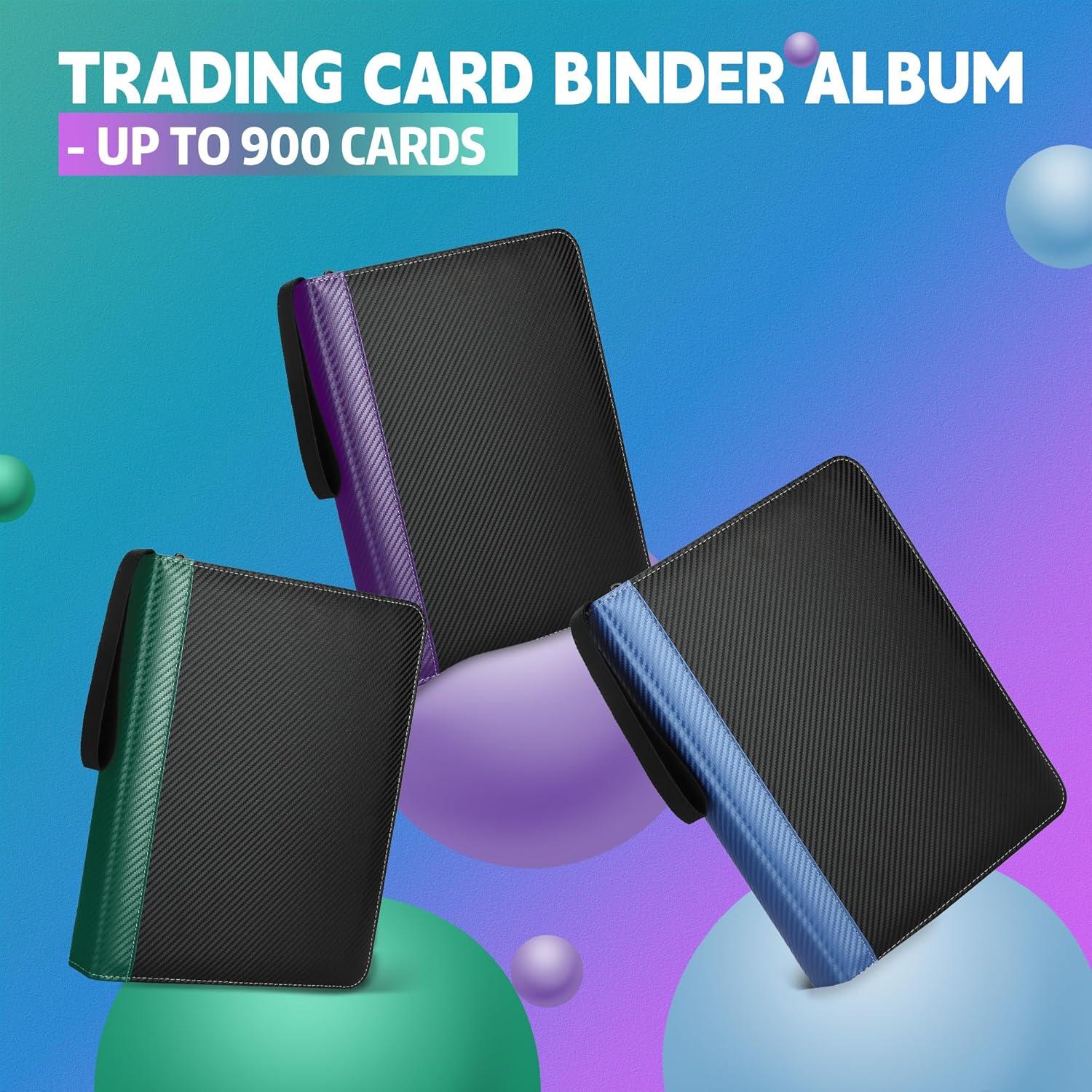 Carpeta de Tarjetas TCGUARD 900 Bolsillos Azul PU