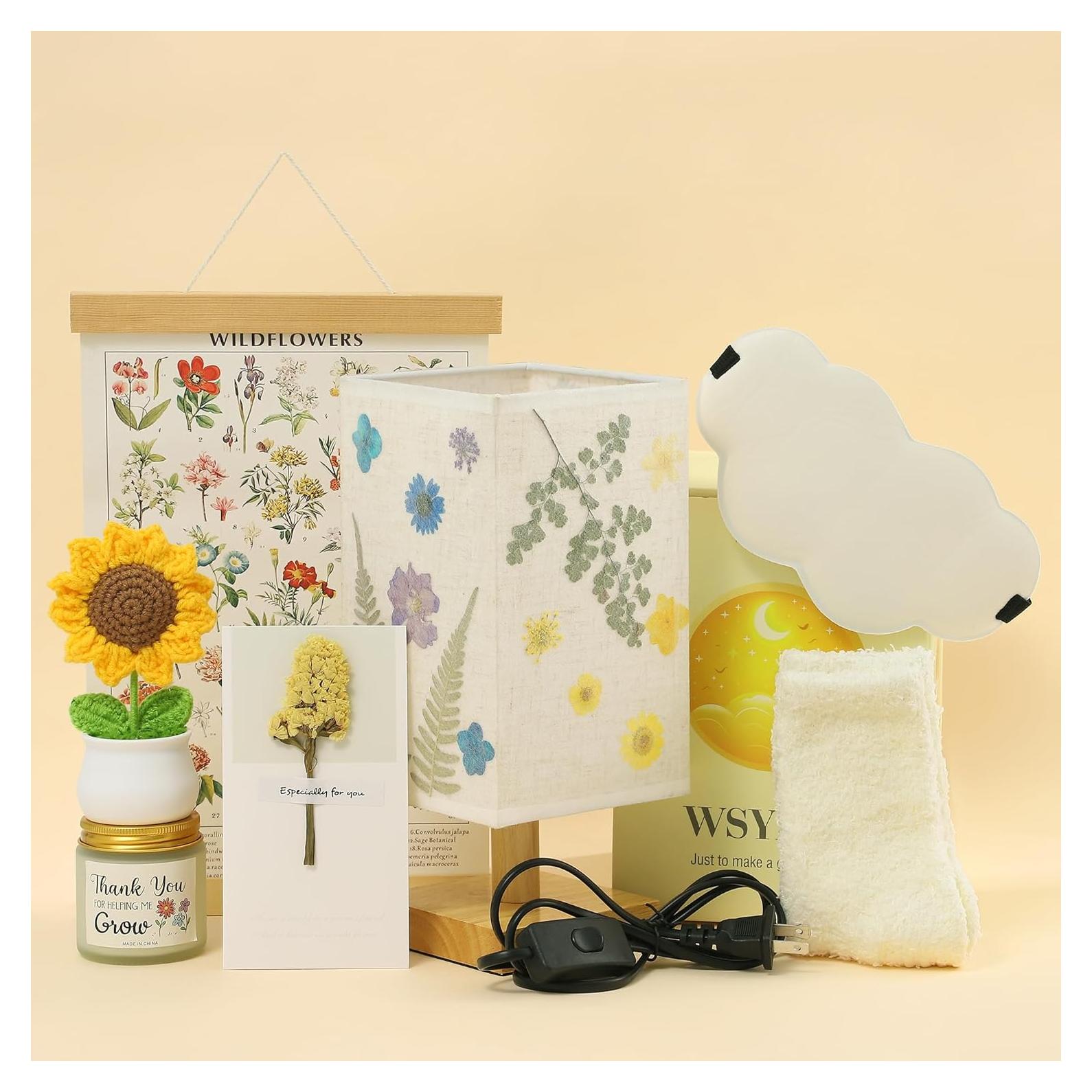 Cesta de Regalo WSYEAR para Mamá - Lámpara, Vela, Toalla y Más