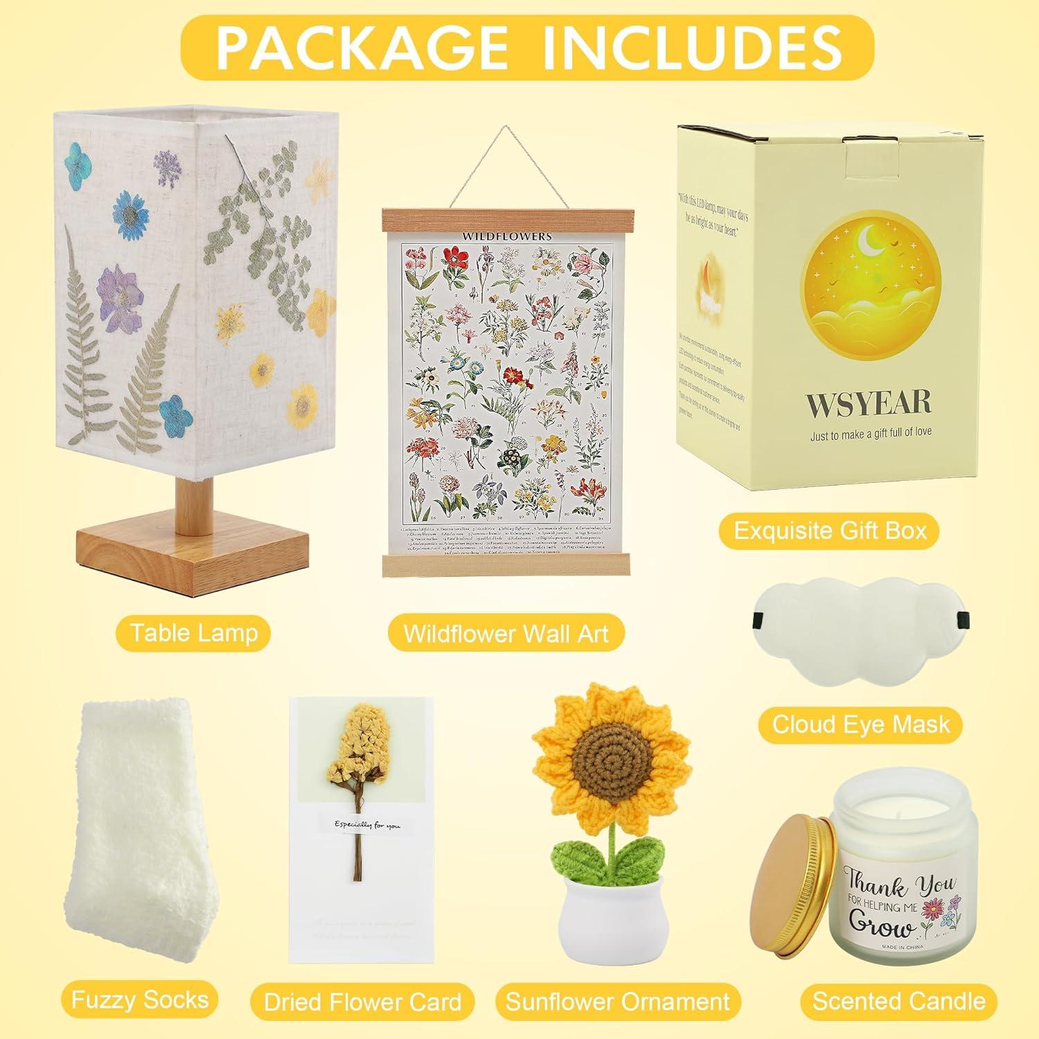 Cesta de Regalo WSYEAR para Mamá - Lámpara, Vela, Toalla y Más