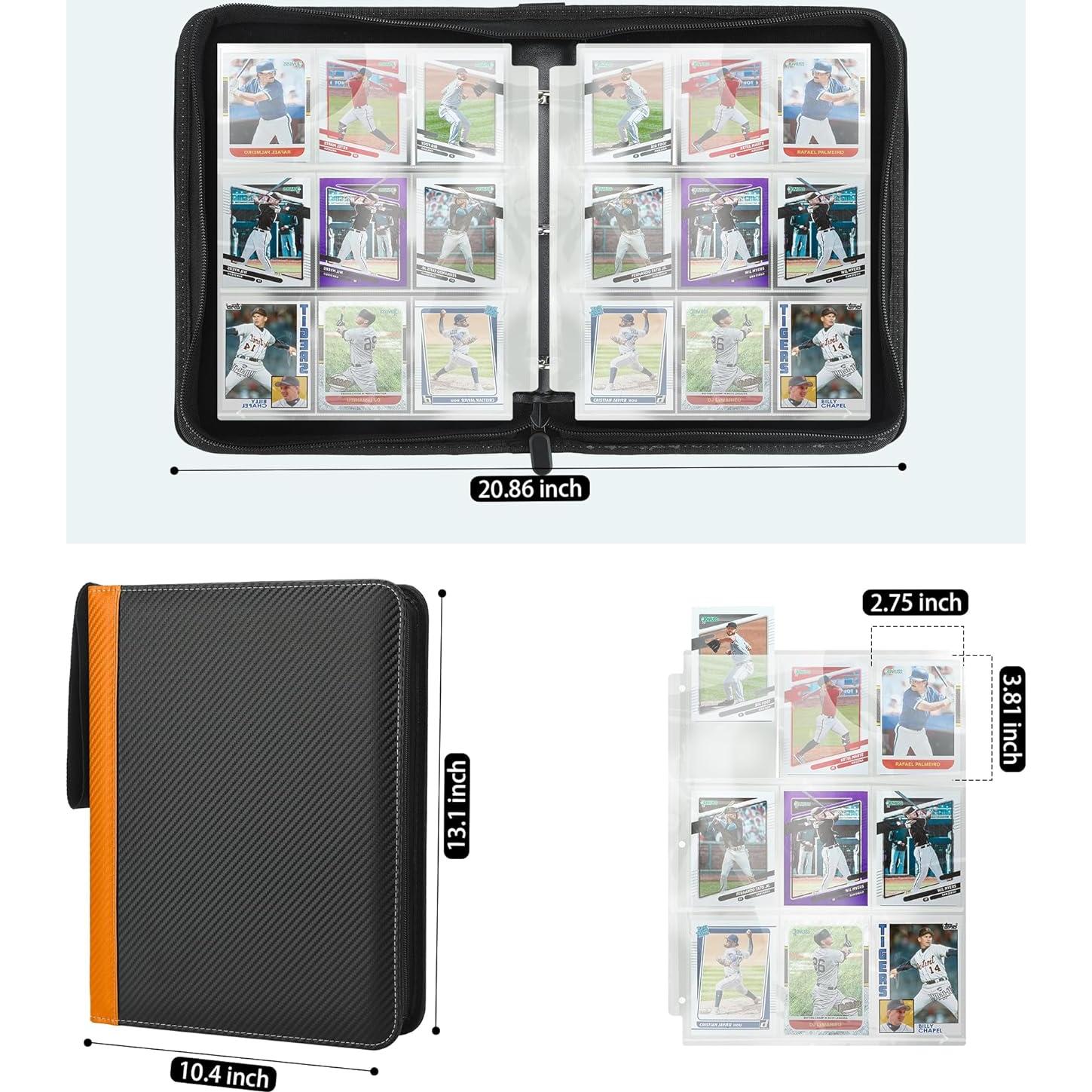 Carpeta de Tarjetas TCGUARD 900 Bolsillos Naranja