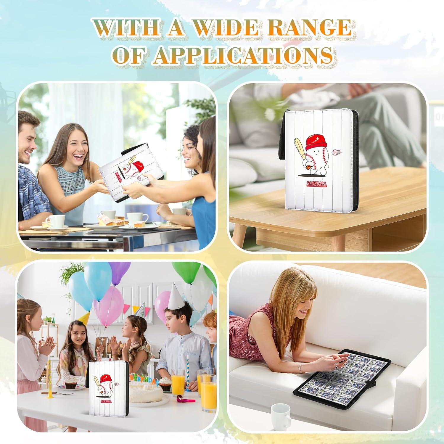 Carpeta de Tarjetas TCGUARD 900 Bolsillos Doble Cara Rojo