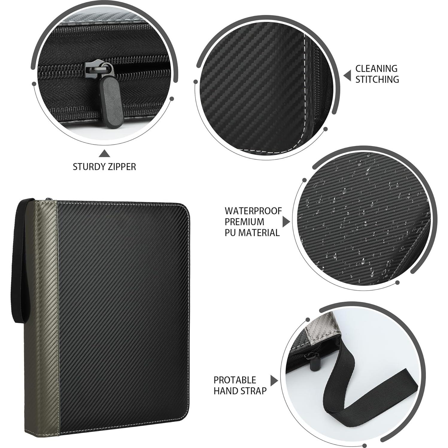 Carpeta de Tarjetas TCGUARD 900 Bolsillos Gris