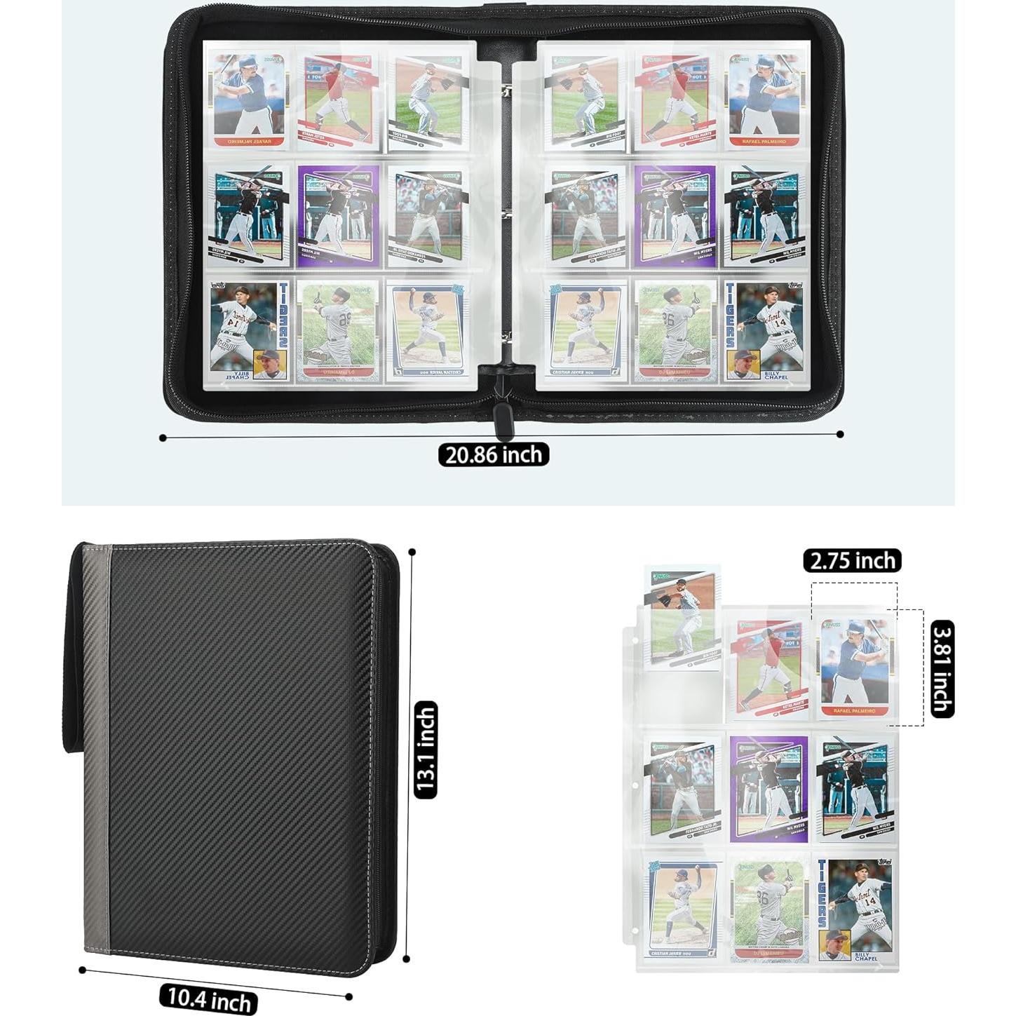 Carpeta de Tarjetas TCGUARD 900 Bolsillos Gris