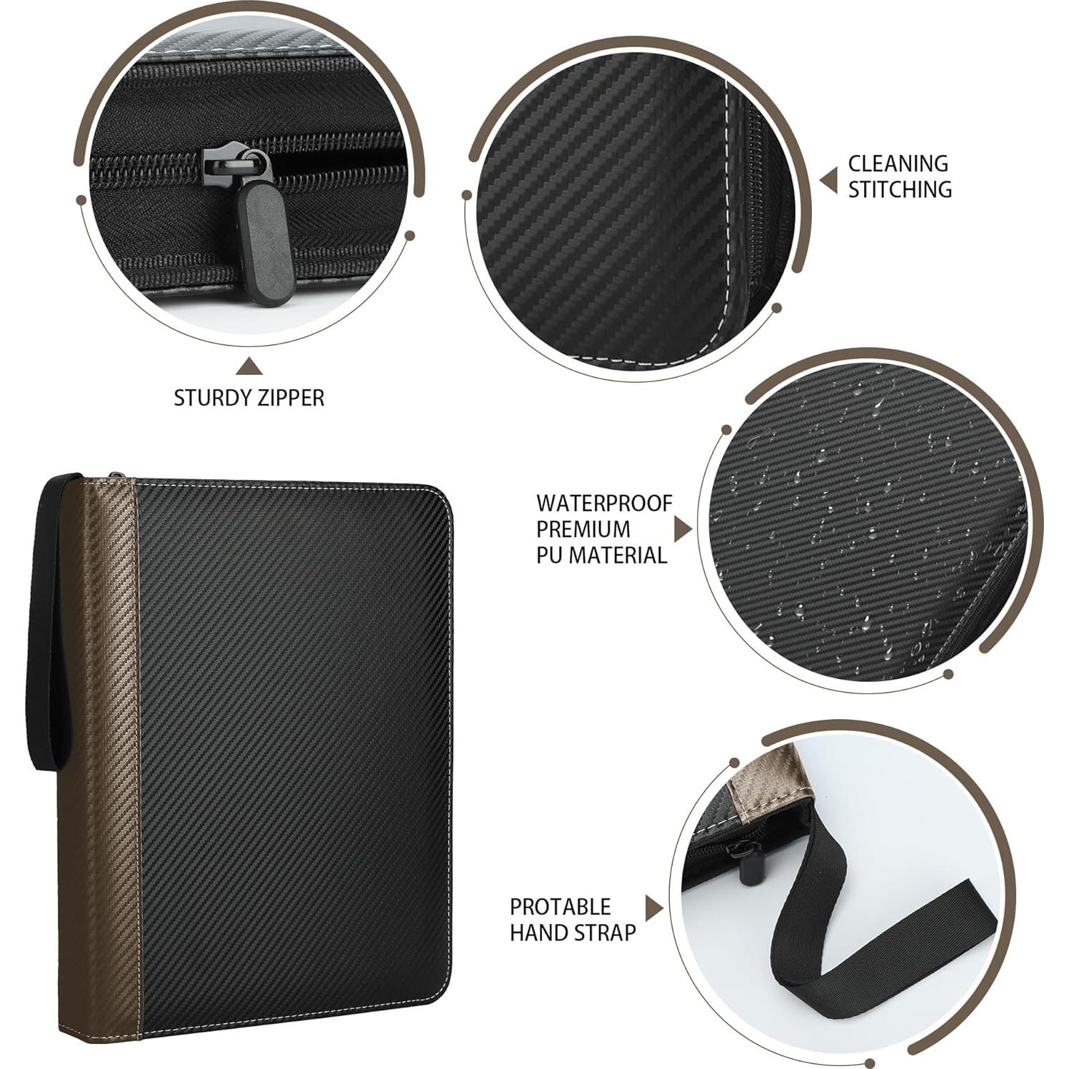 Carpeta de Tarjetas TCGUARD 900 Bolsillos Marrón