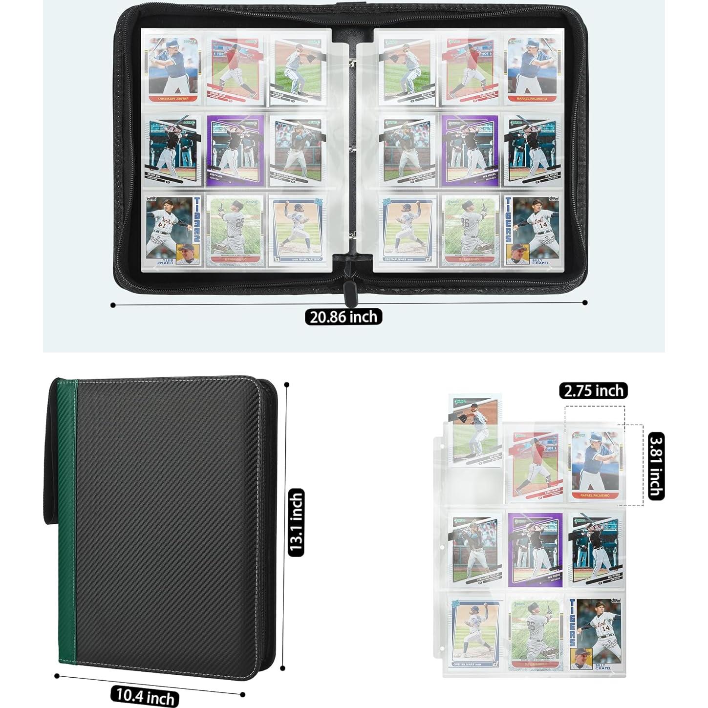 Carpeta de Tarjetas TCGUARD 900 Bolsillos Verde