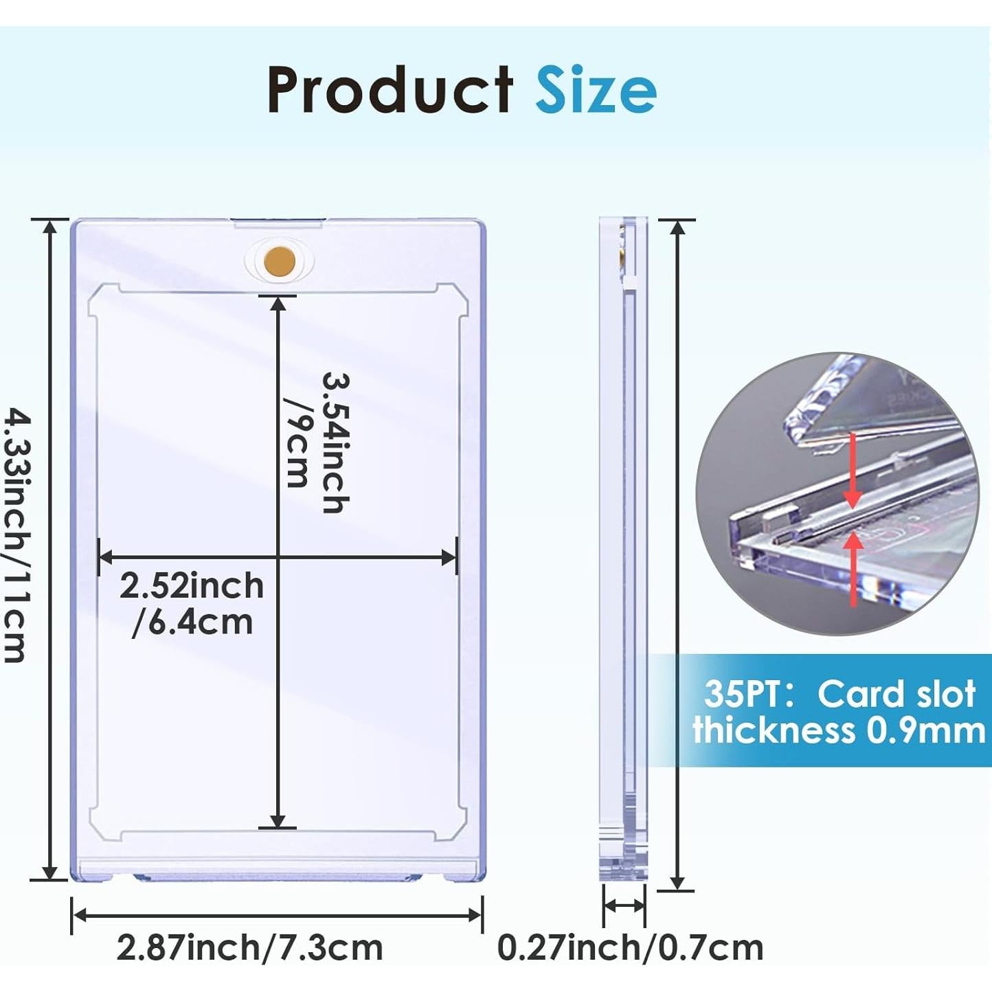 50 Soportes Magnéticos para Tarjetas 35pt SAMYUCHO
