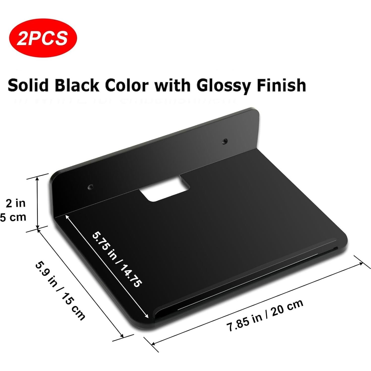 Estante Flotante Cosmos para Pared - 2 Piezas Negro 19.8x14.7cm