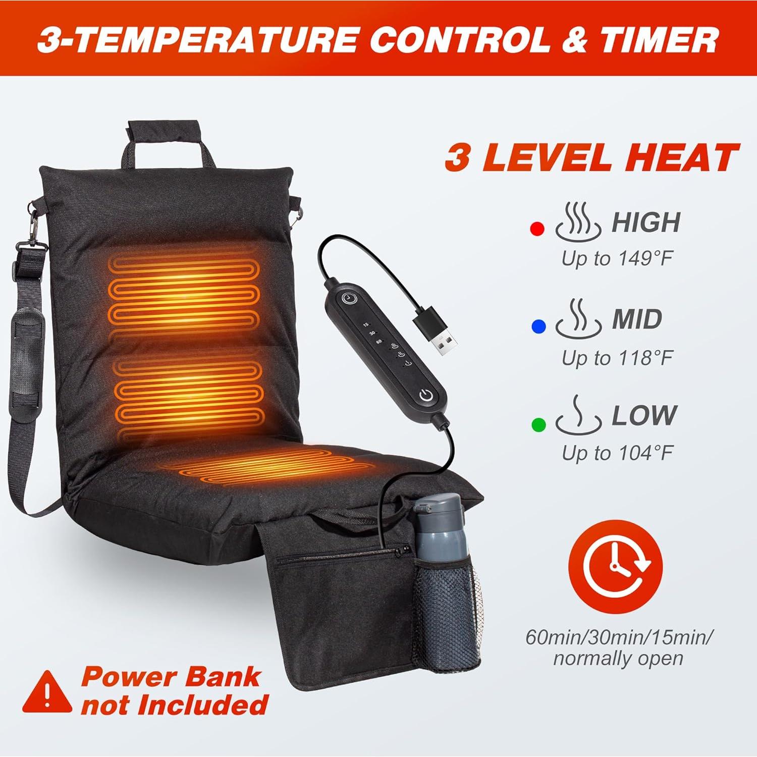 Asiento Calentado HOTHUGZ Plegable para Estadio 76.2 cm