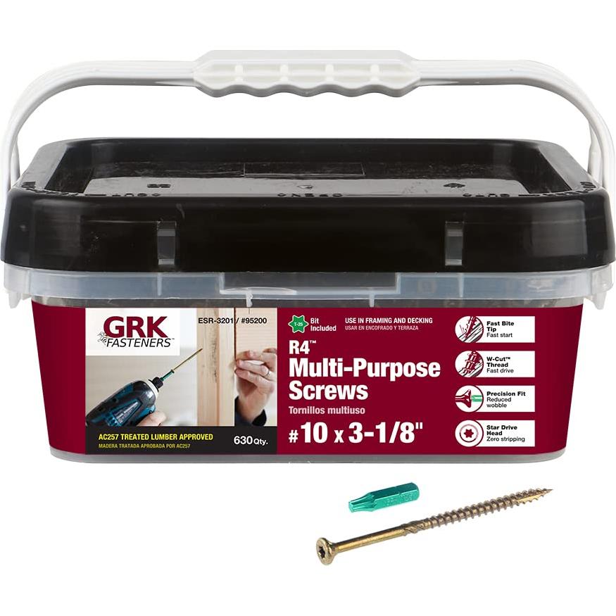 Paquete de Tornillos GRK Fasteners R4#10 y RSS 680 Piezas