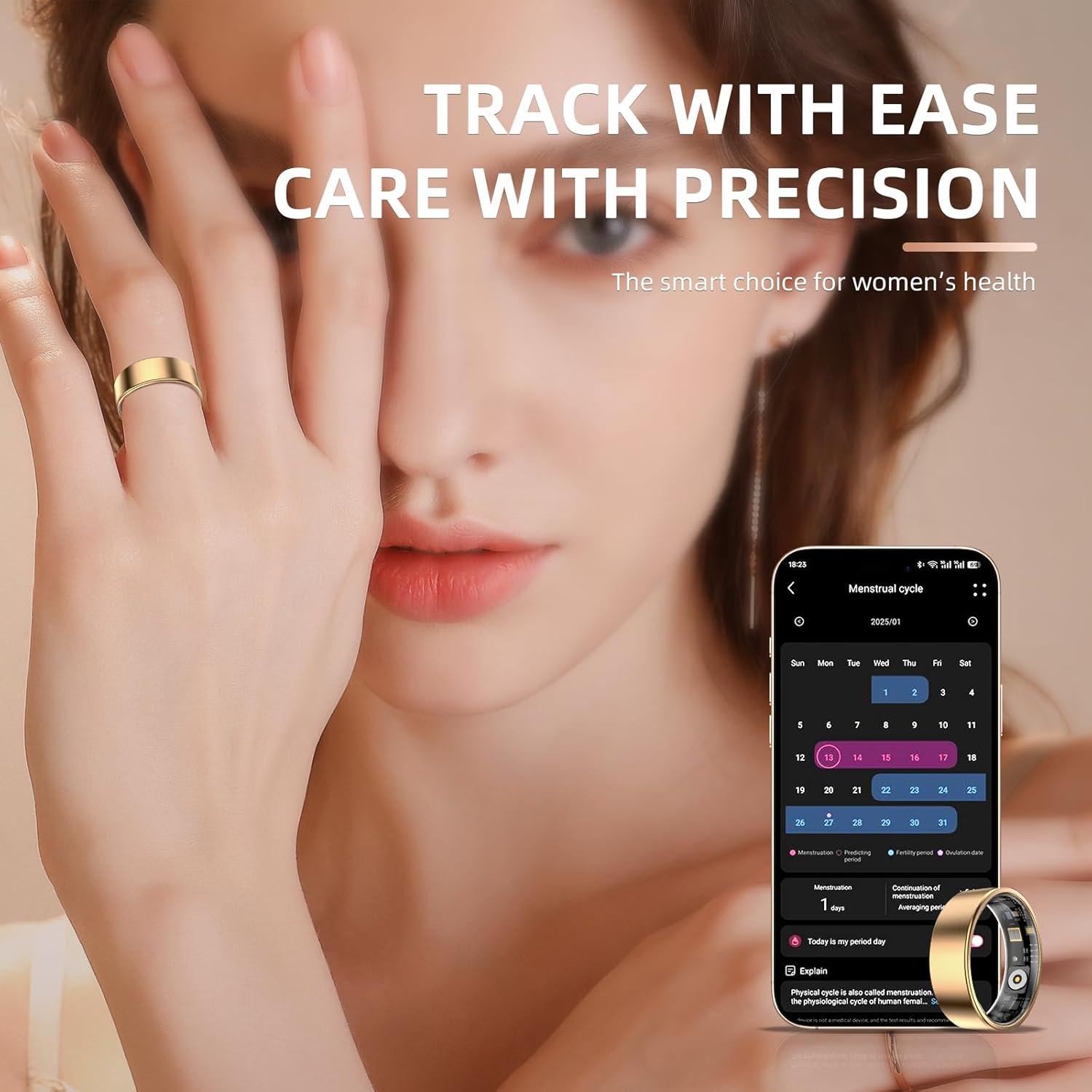 Anillo Inteligente Govllfoz 7 Negro 2.0 - Fitness y Salud