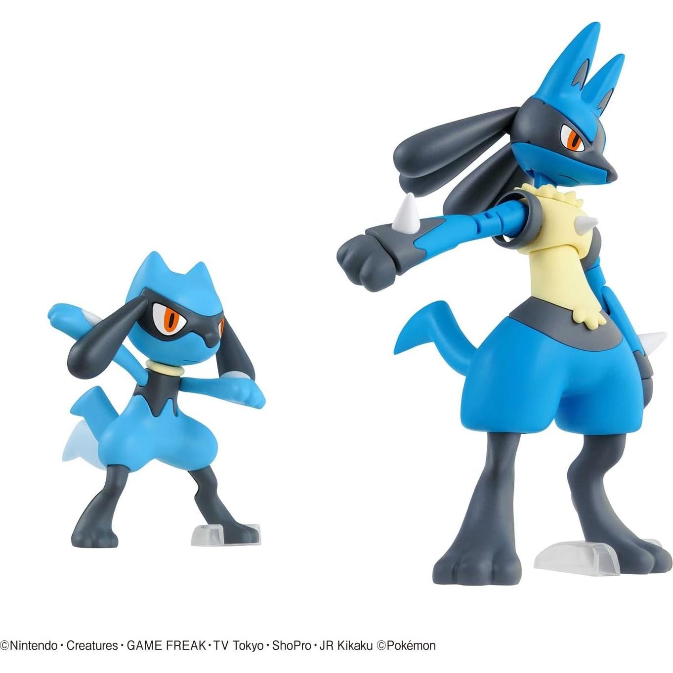 Kit de Modelo Pokémon BANDAI Riolu y Lucario 1/8 Articulado