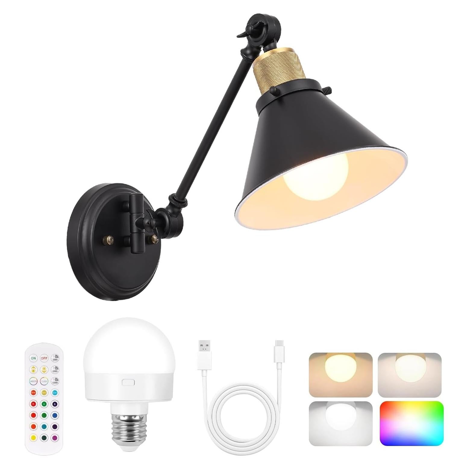 Aplique de Pared Inalámbrico TRLIFE con Control Remoto LED