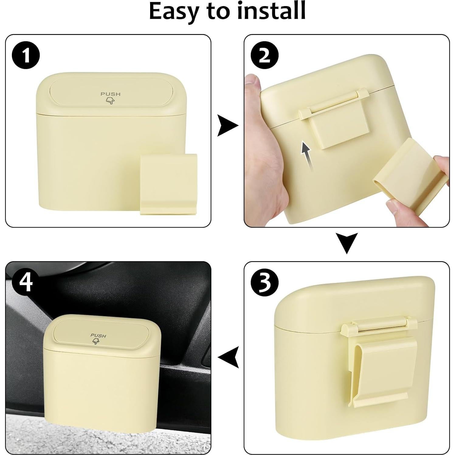 Bote de Basura Compacto Accmor Beige para Auto 3.8L