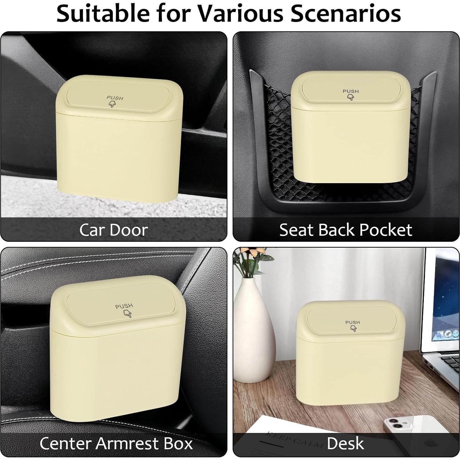 Bote de Basura Compacto Accmor Beige para Auto 3.8L