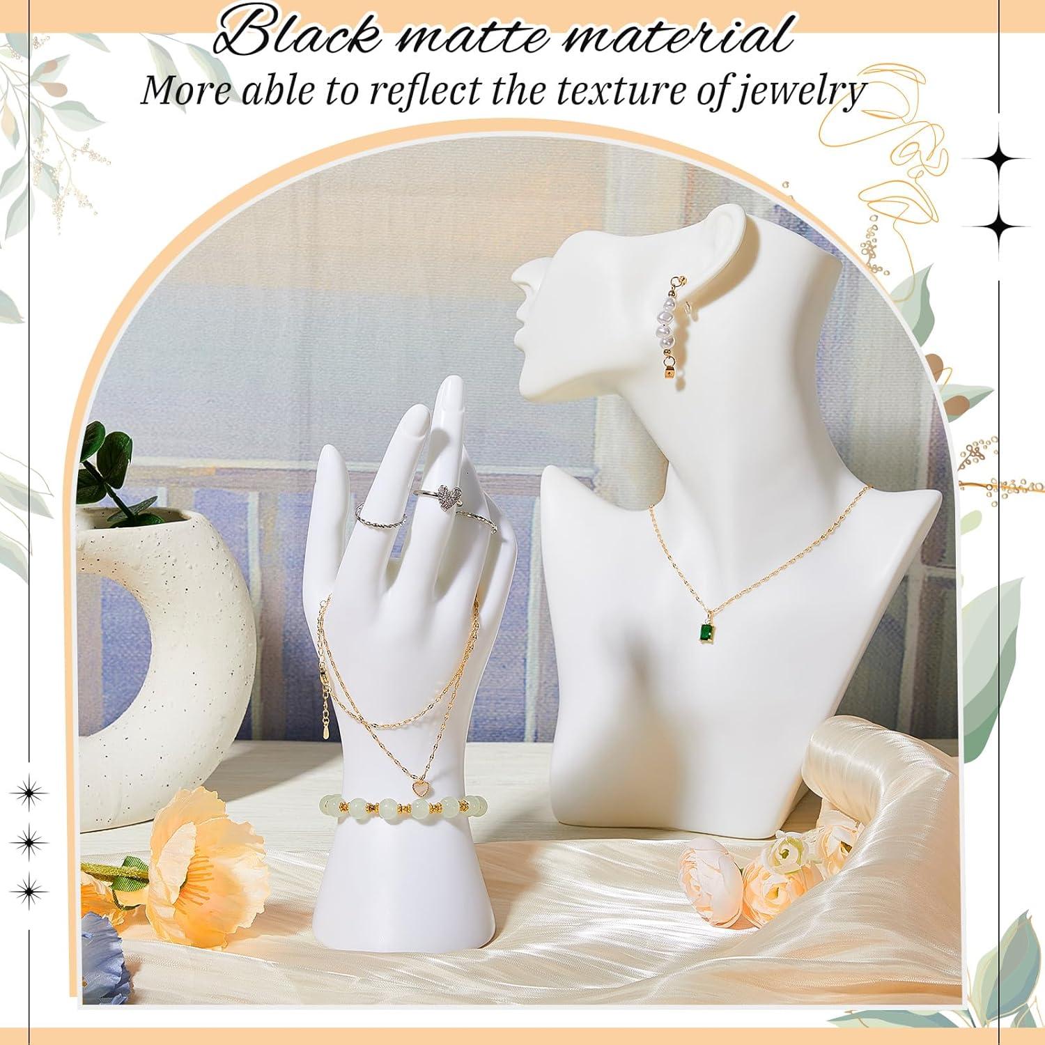 Conjunto de Exhibición de Joyería Kigley 3 Piezas Blanco