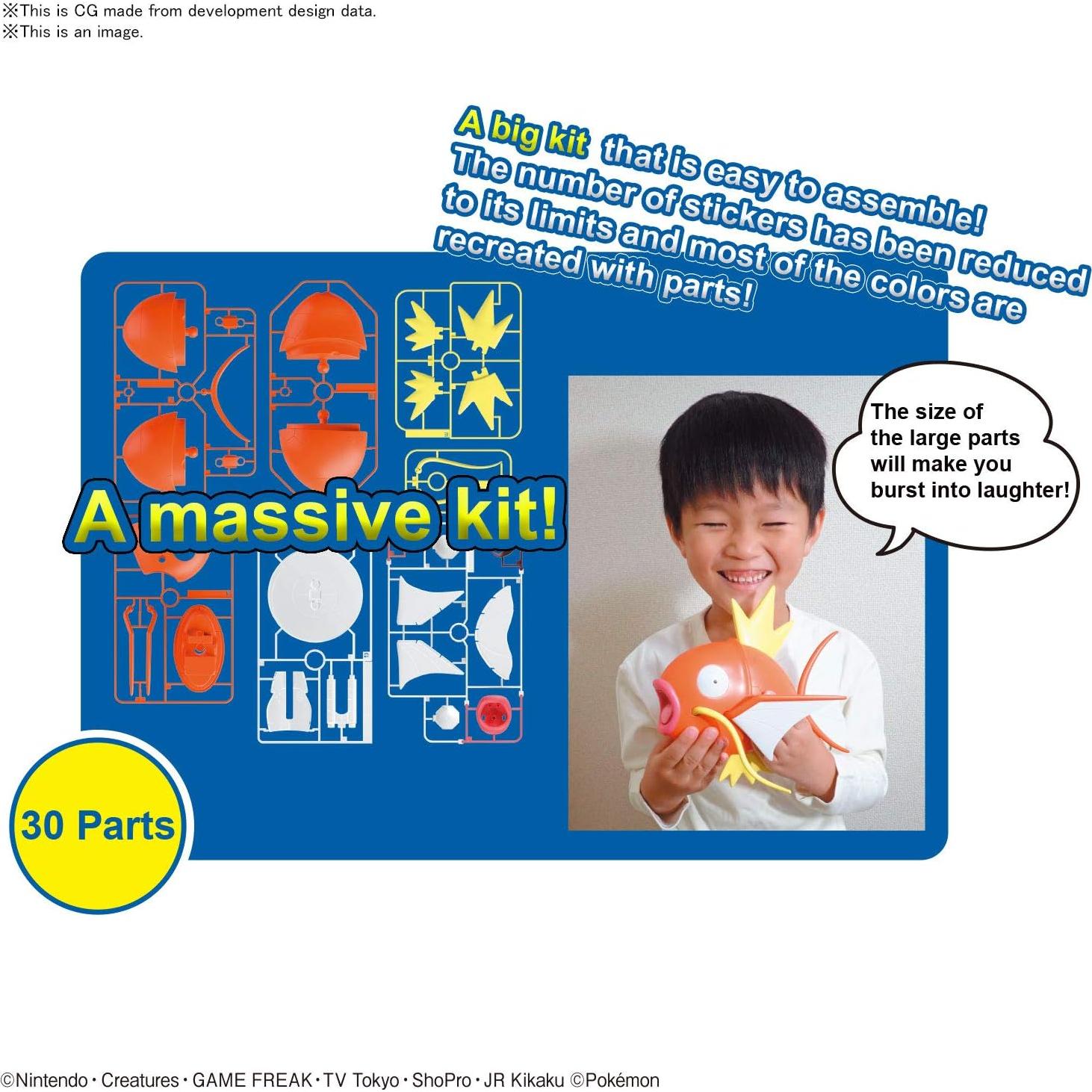 Modelo Grande Magikarp Bandai 30 Piezas 20 cm PokePla BIG