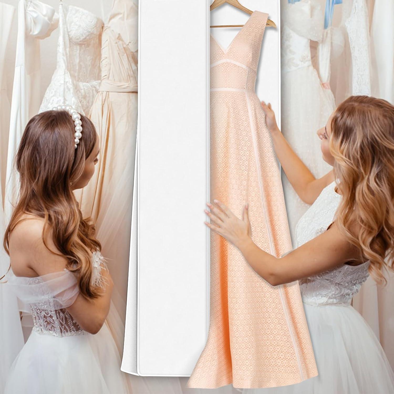 Bolsa de Prenda para Vestido de Novia Svaldo Blanca 70x24x16 cm