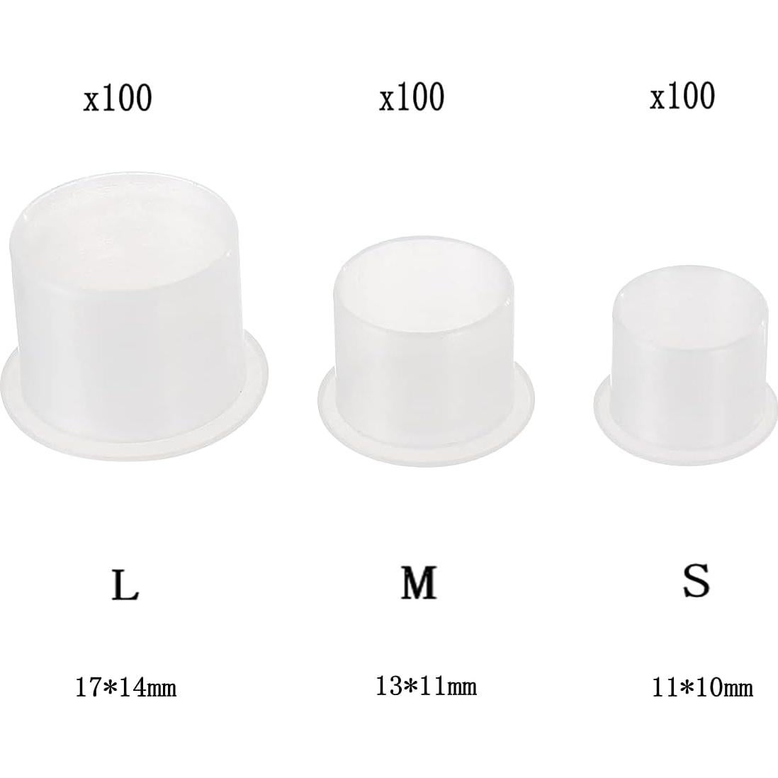 300 Tapas de Tinta para Tatuaje JinYan Mezcladas Blancas