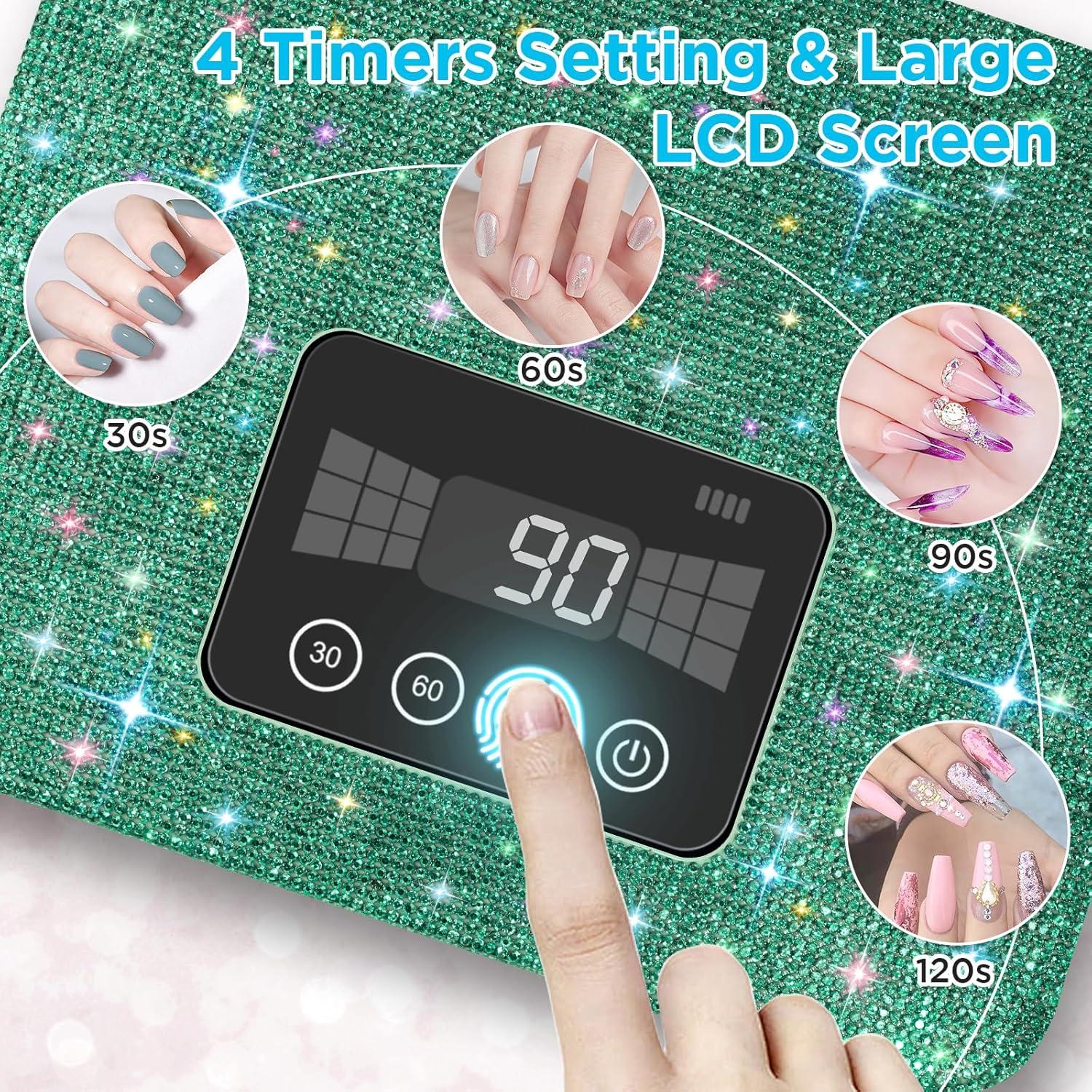 Lámpara UV de Uñas Inalámbrica Aedavey BQL11 Verde Brillante