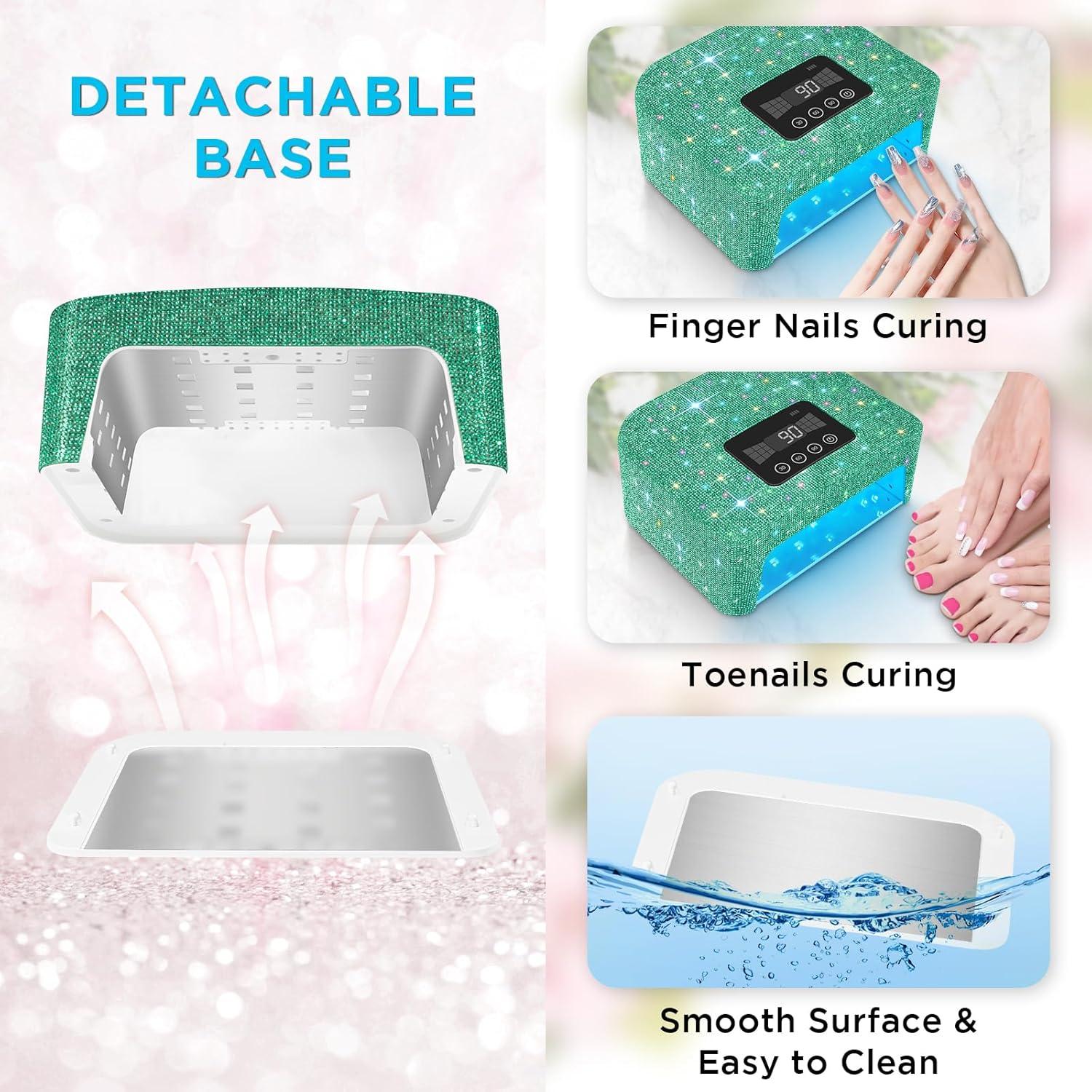 Lámpara UV de Uñas Inalámbrica Aedavey BQL11 Verde Brillante