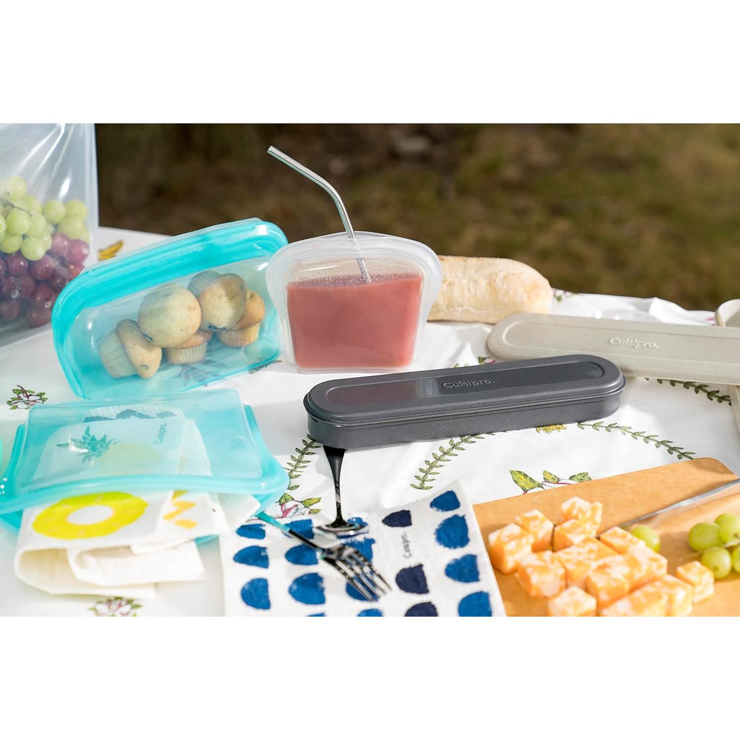 Bolsa Reutilizable de Silicona Cuisipro 1.0L Aqua