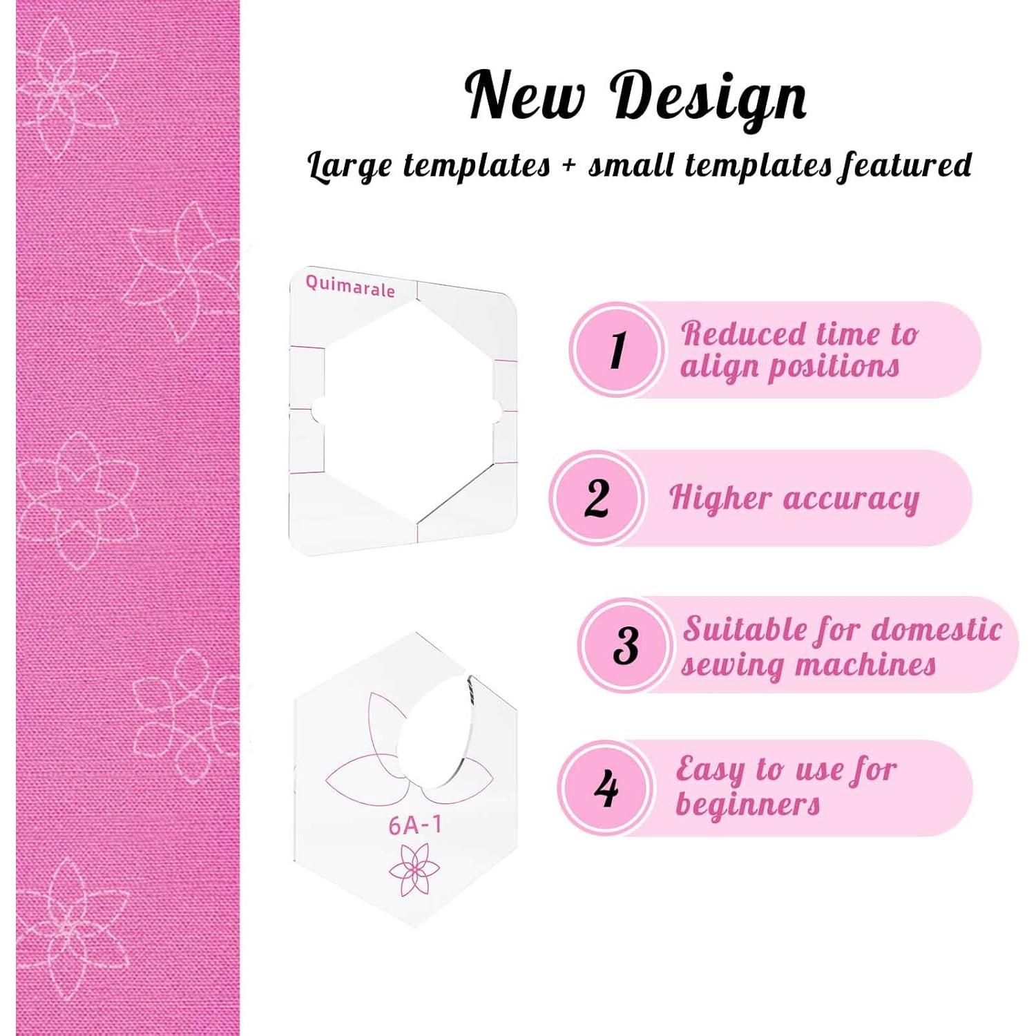 Plantillas de Acolchado Quimarale FMQ-6 con Marco y Manual