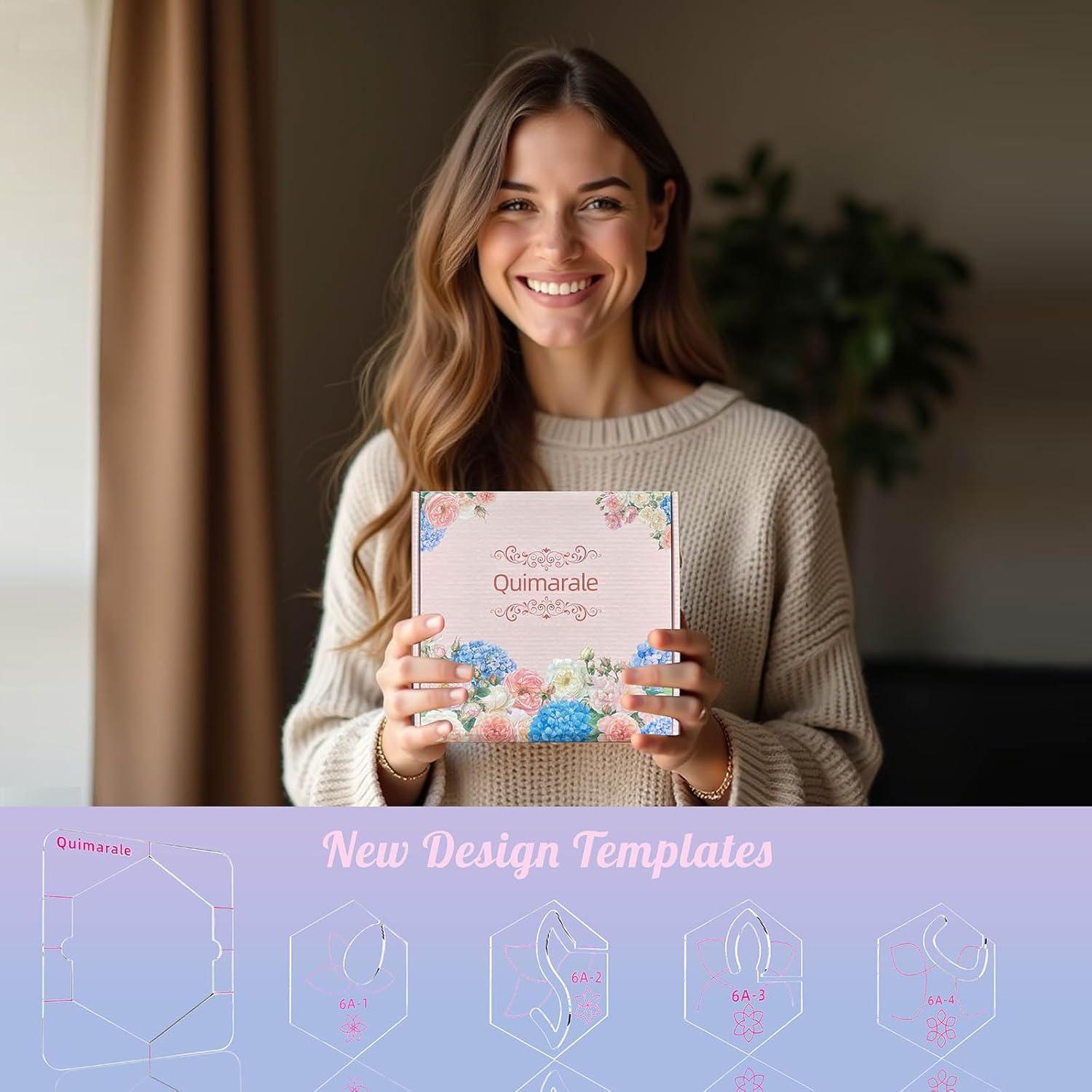 Plantillas de Acolchado Quimarale FMQ-6 con Marco y Manual