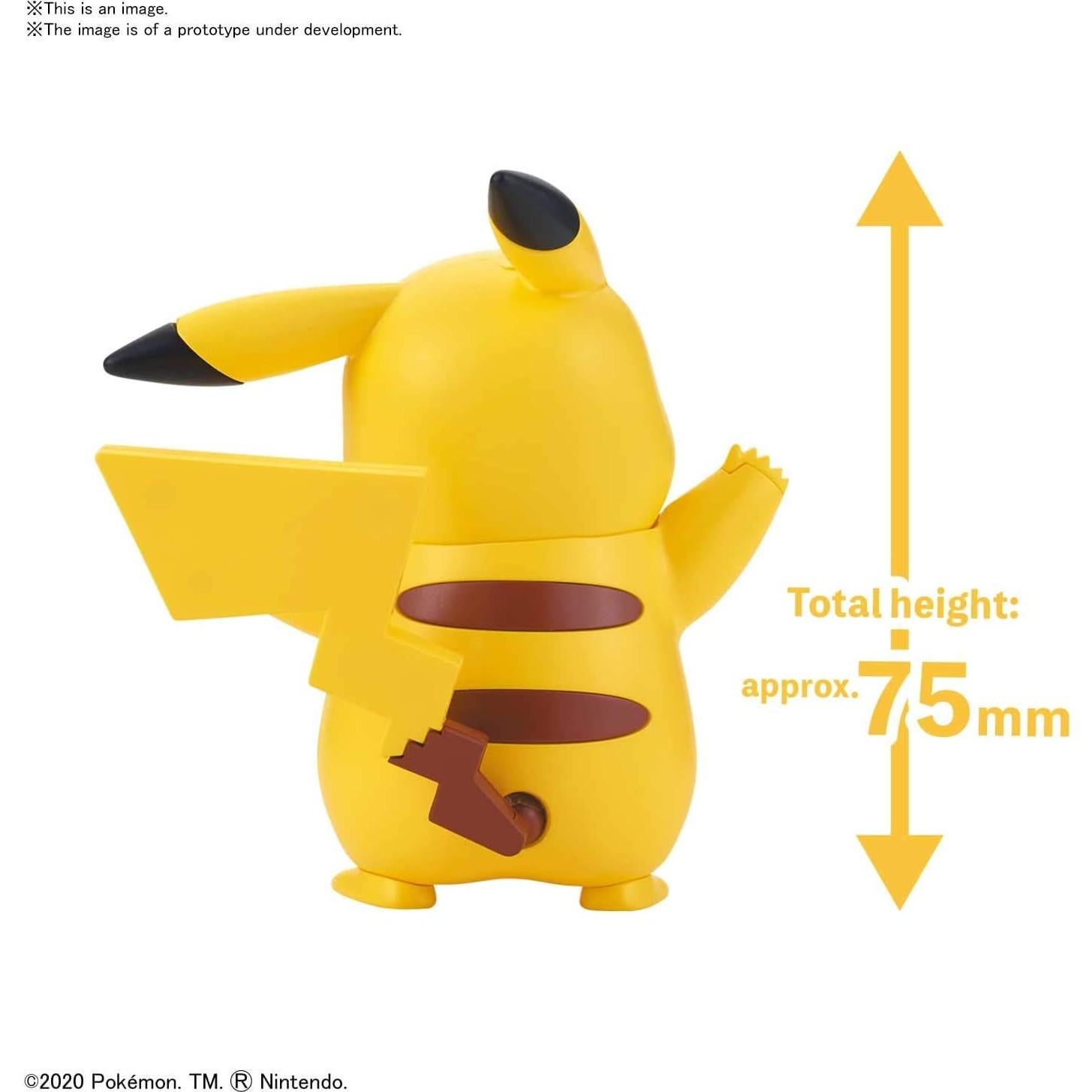Kit de Modelo Pikachu Bandai 01 PokePla Rápido 15 Piezas