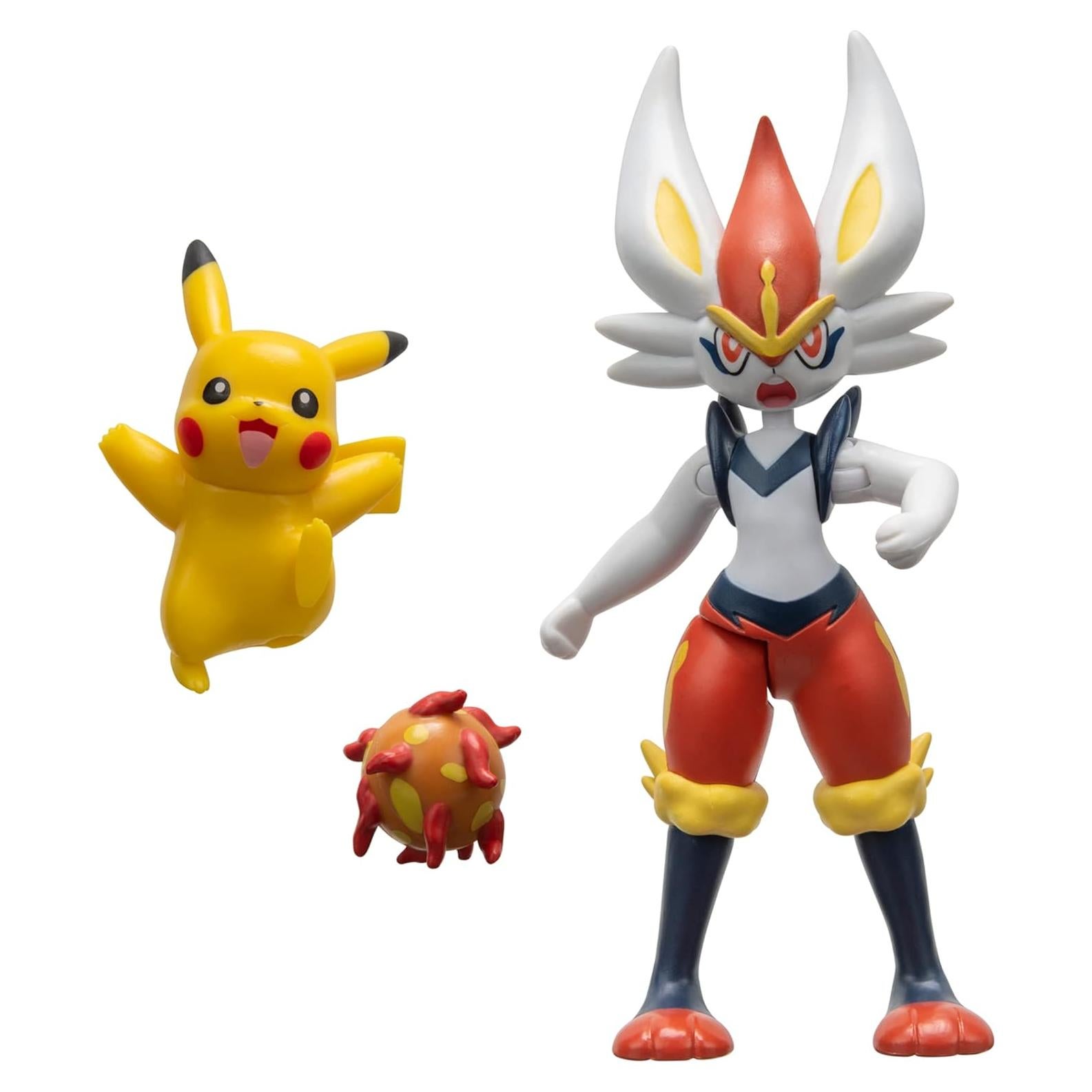 Figuras de Batalla Pokémon 2 - Cinderace y Pikachu