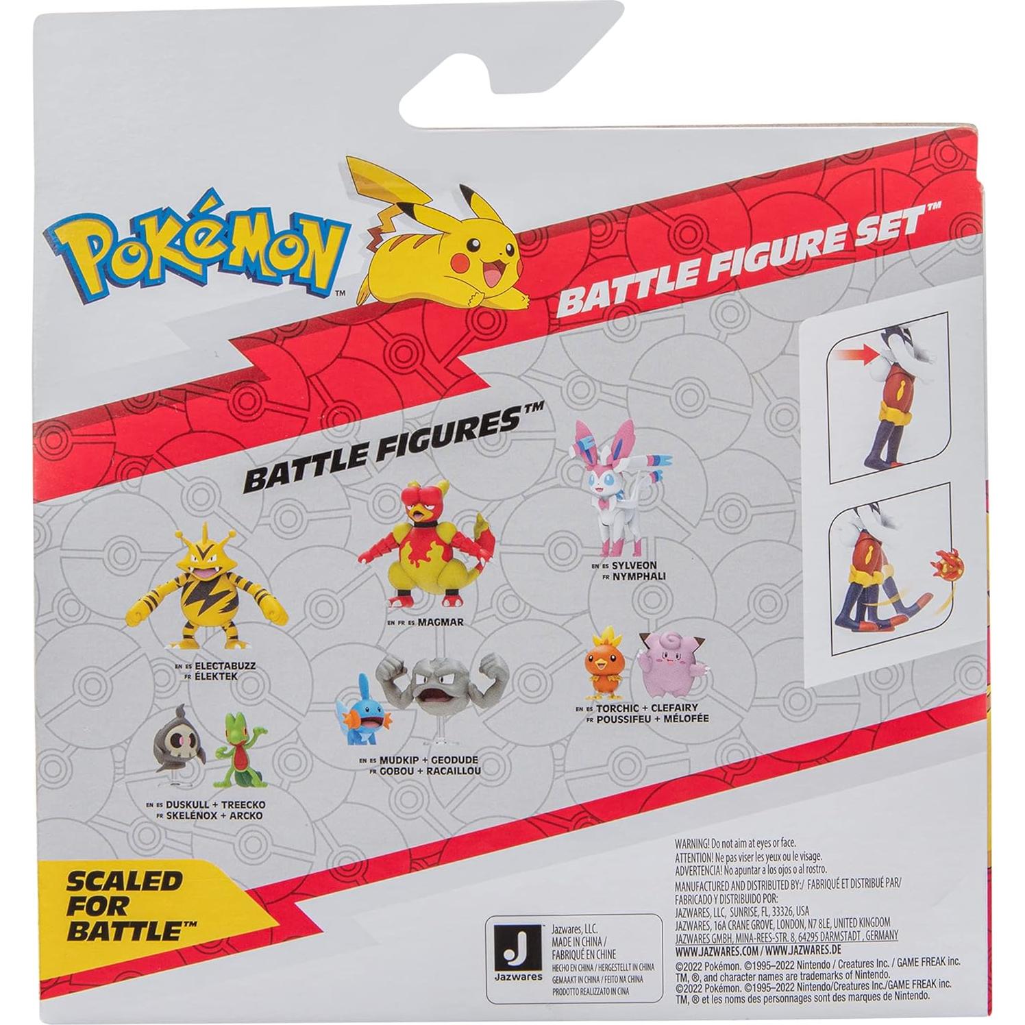 Figuras de Batalla Pokémon 2 - Cinderace y Pikachu
