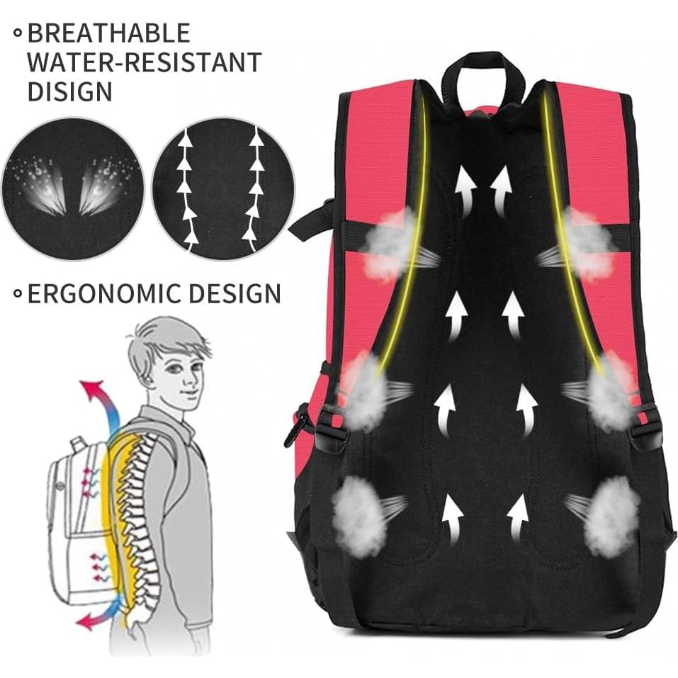 Mochila Escolar Ligera Rickyh + Bolsa de Almuerzo 47x35cm