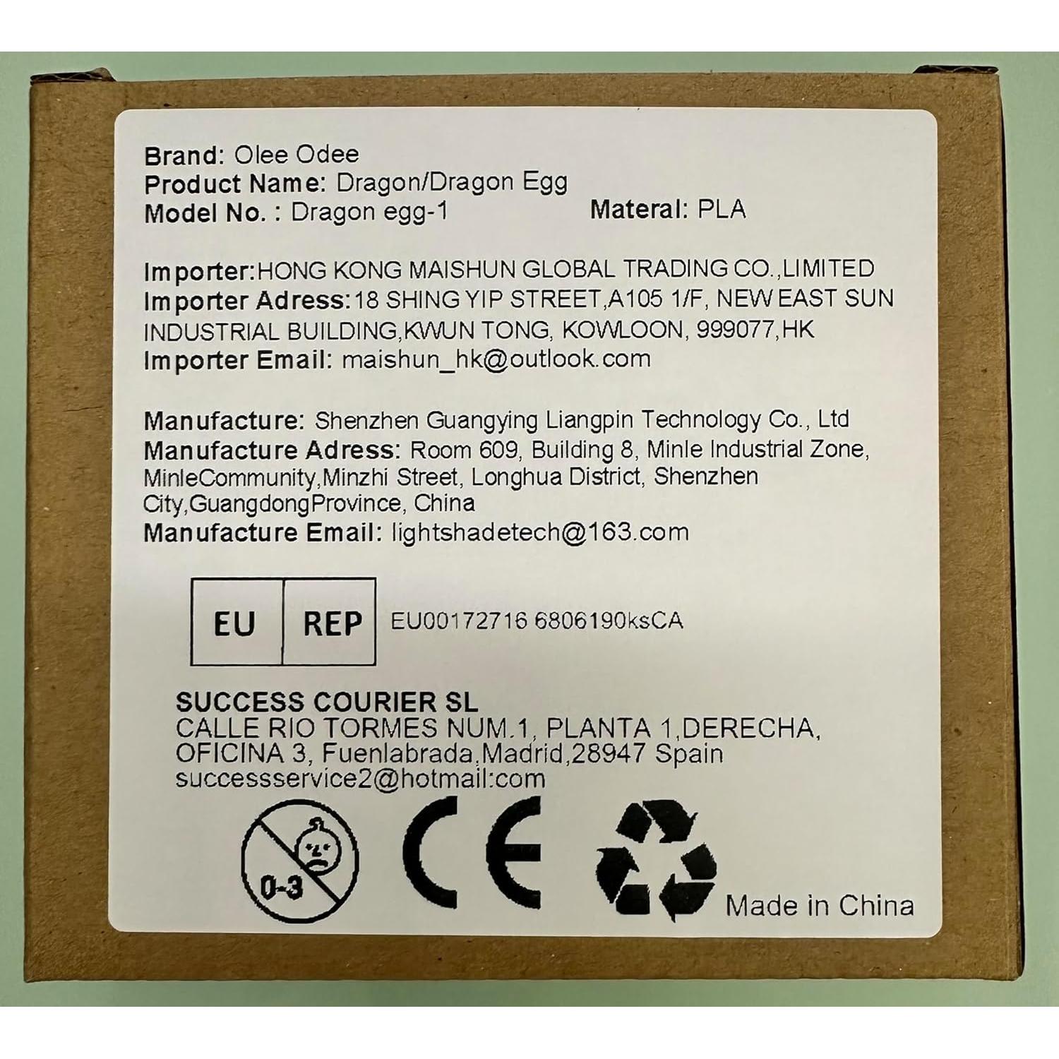 Huevos de Dragón Cinderwing3D Articulados 12.7 cm