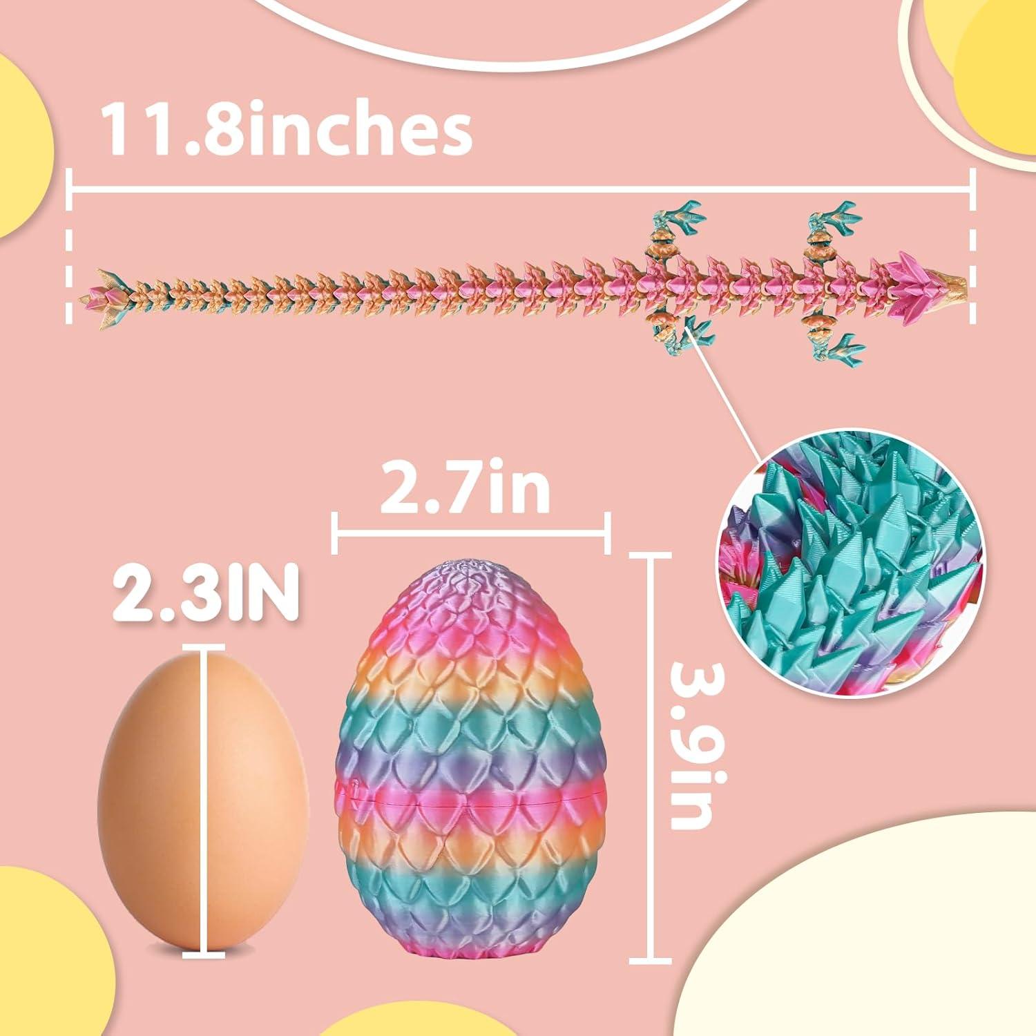 Huevo de Dragón Articulado Cinderwing3D 9.91 cm Pastel