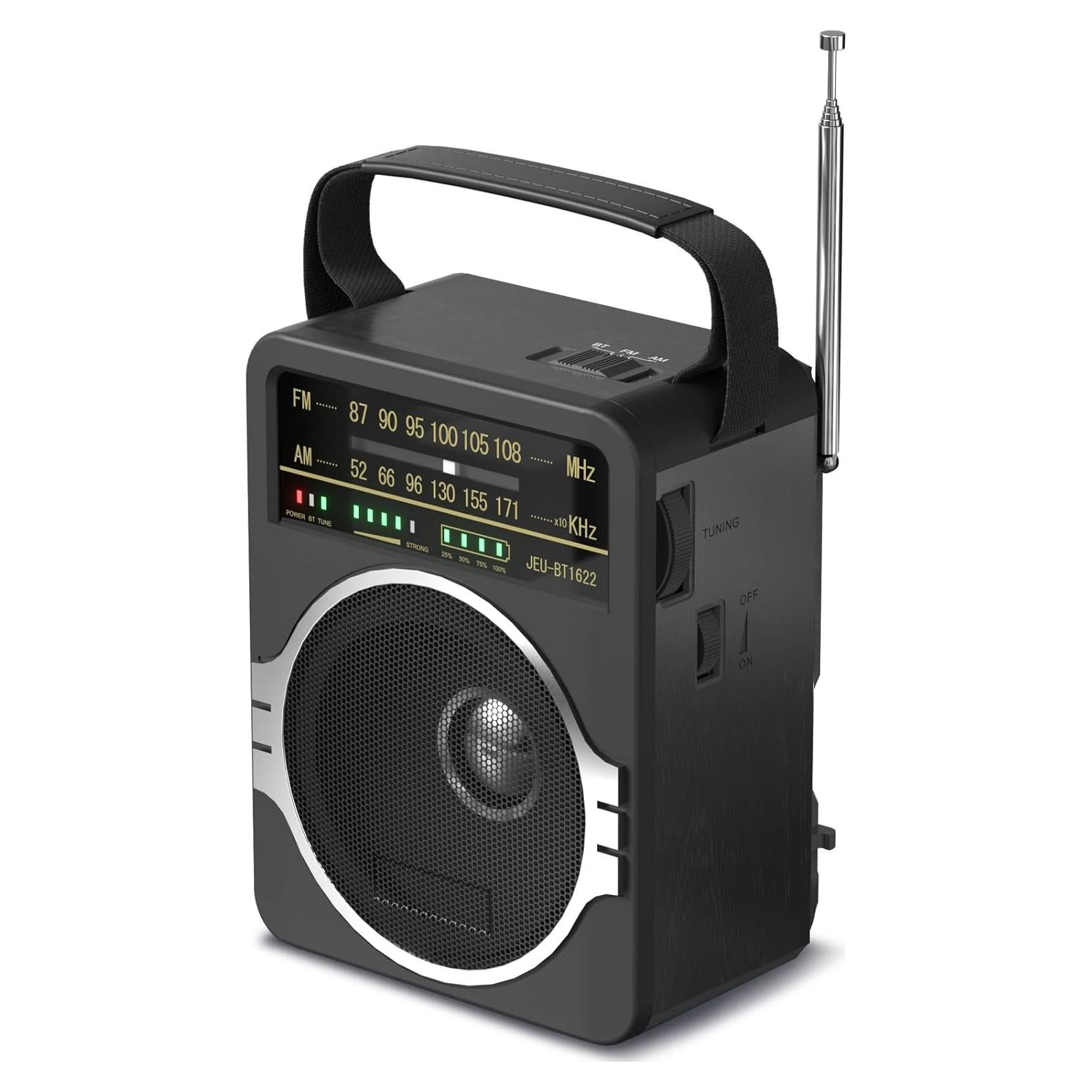 Radio Portátil AM FM Bluetooth 5.0 JEUJUG JEU-BT1622 5W