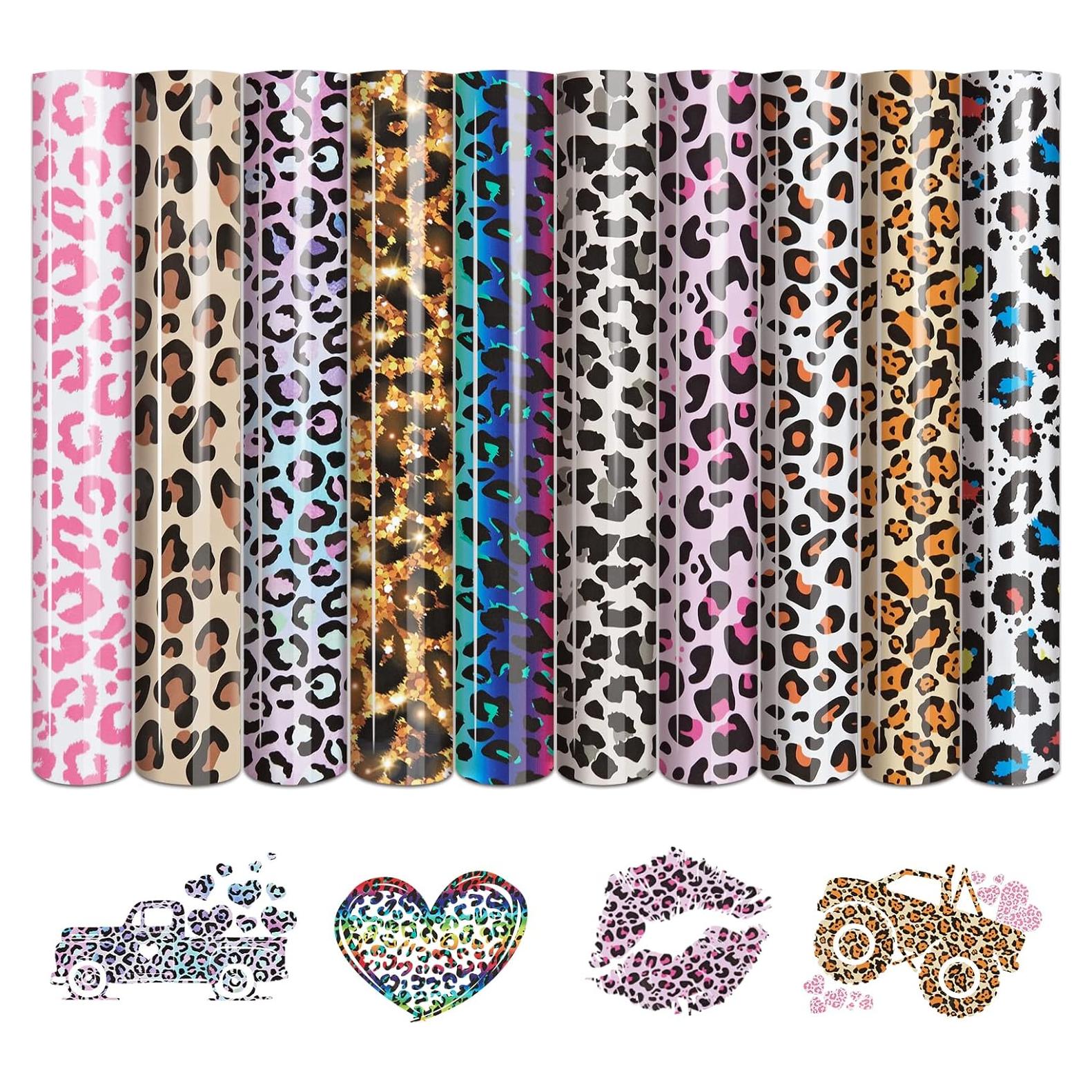 Vinilo de Transferencia de Calor Tintnut Leopardo - 10 Hojas 30.48x25.4cm