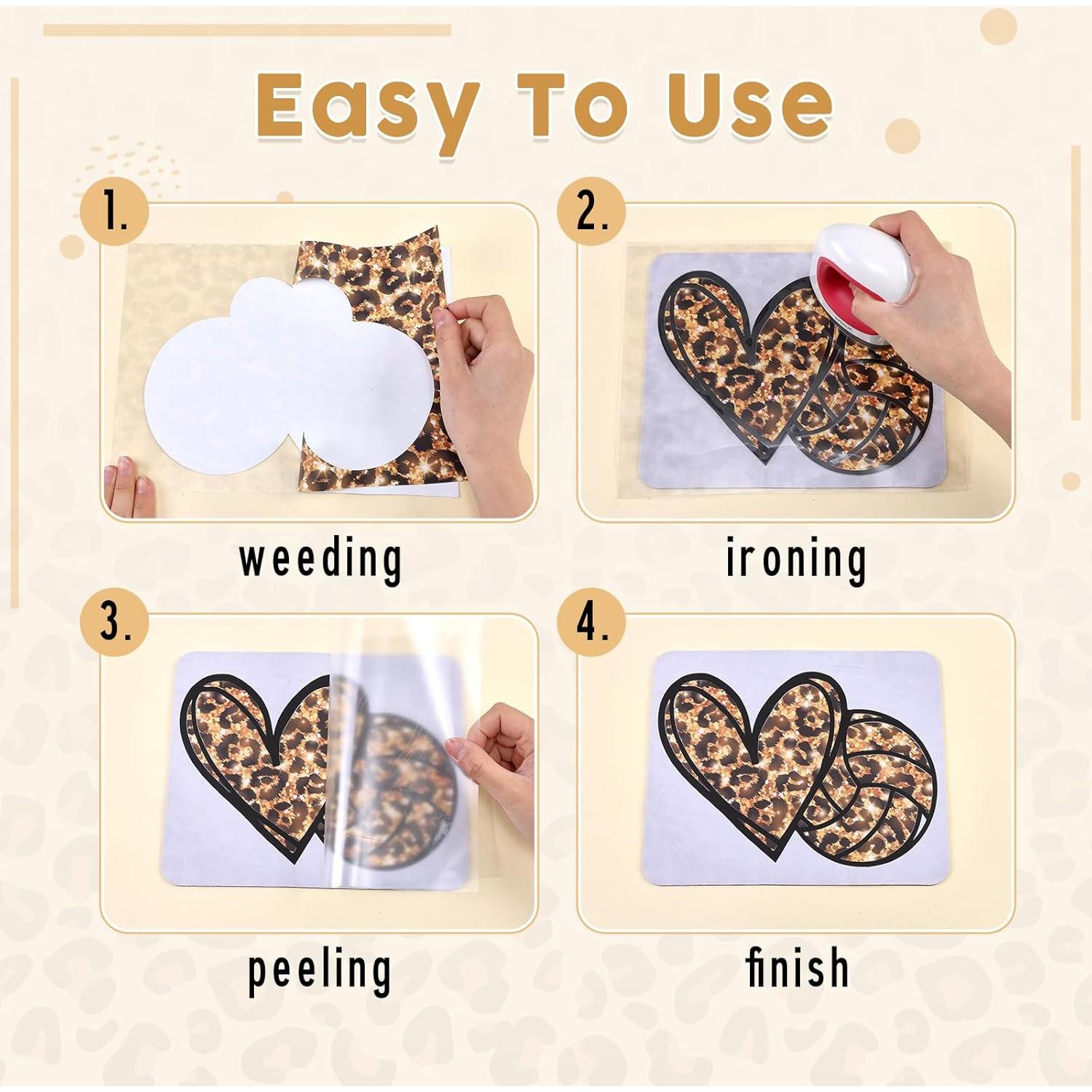 Vinilo de Transferencia de Calor Tintnut Leopardo - 10 Hojas 30.48x25.4cm